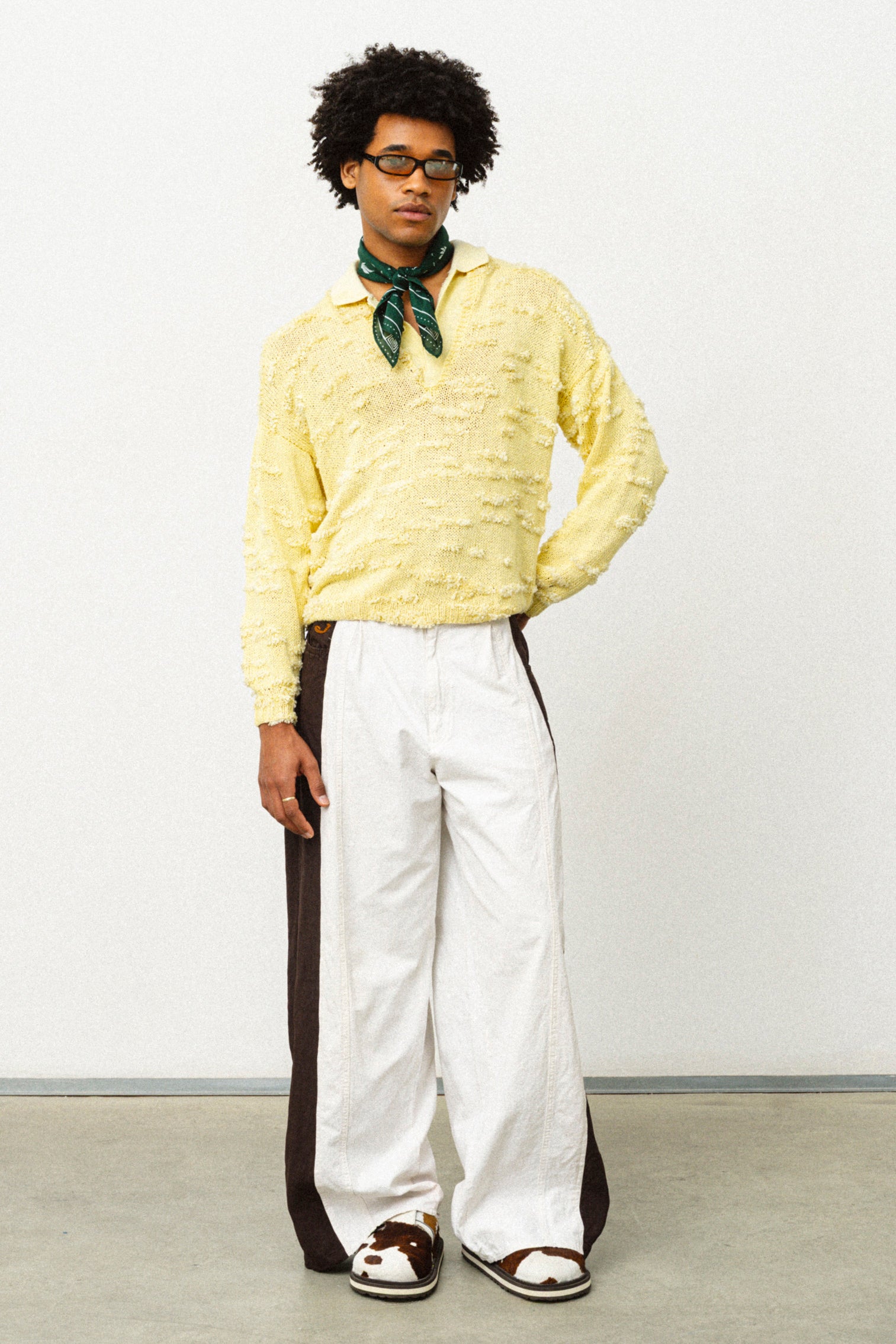 Pantaloni larghi in lino