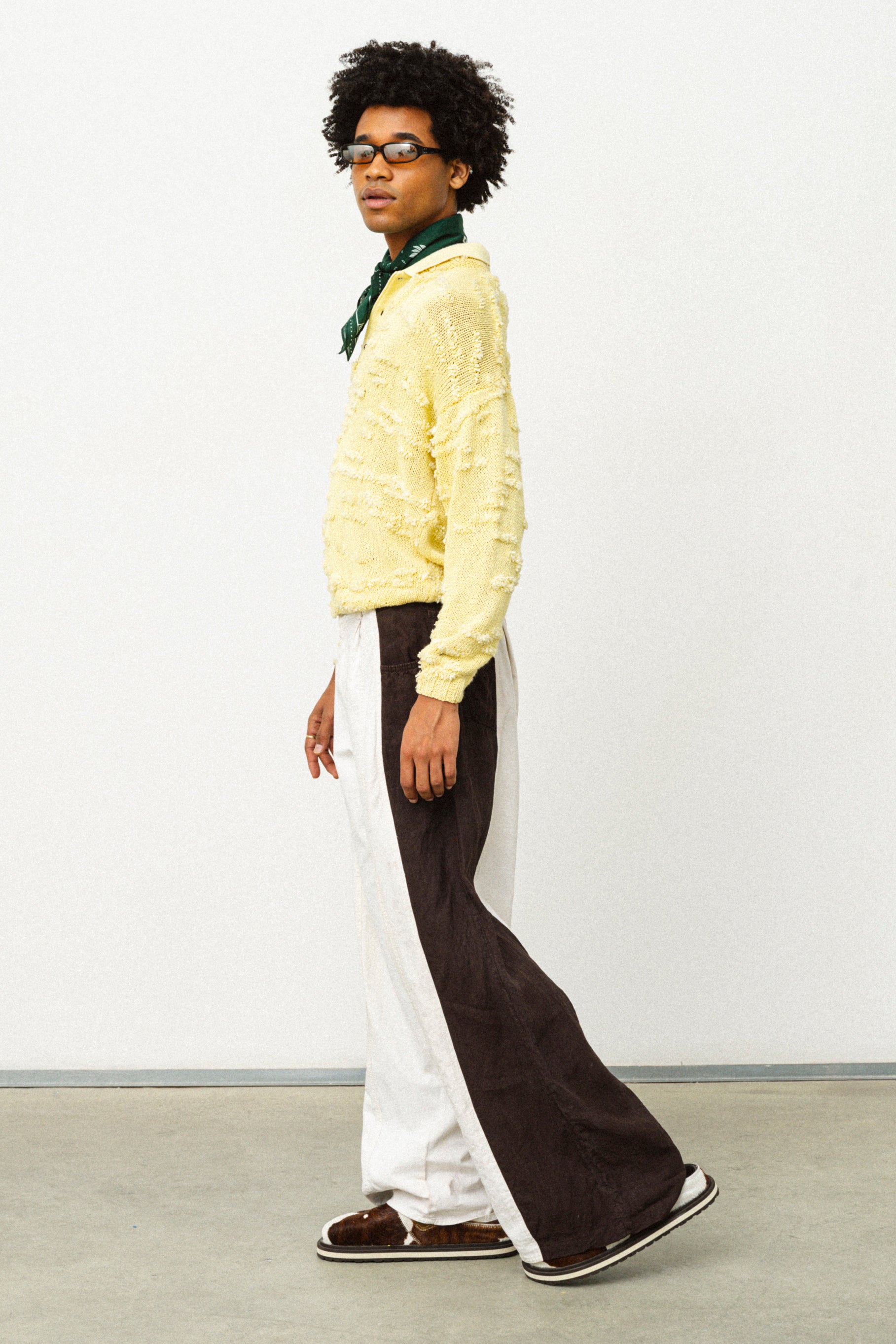 Pantaloni larghi in lino