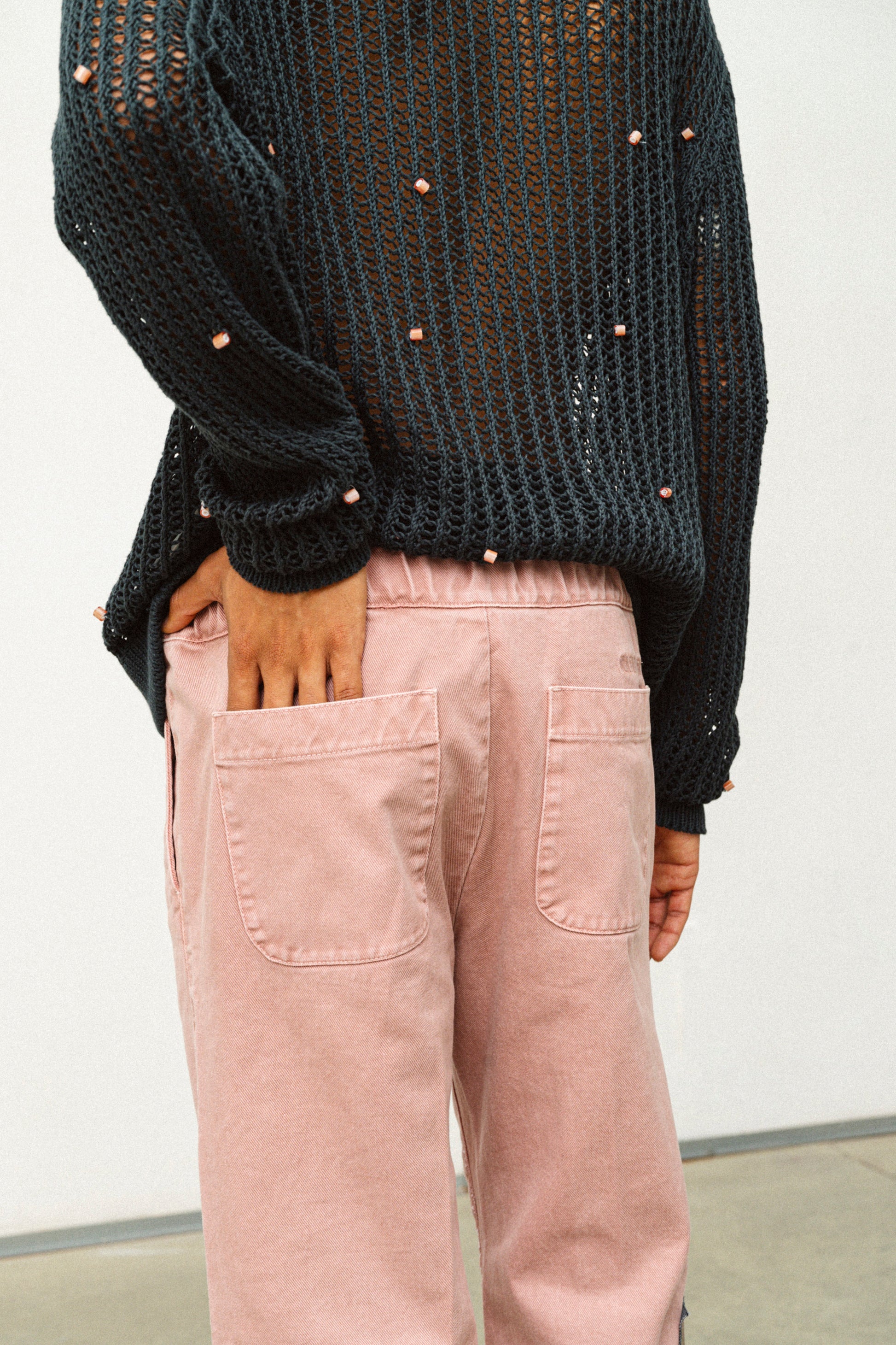 PANTALONI ROSA CON TOPPE