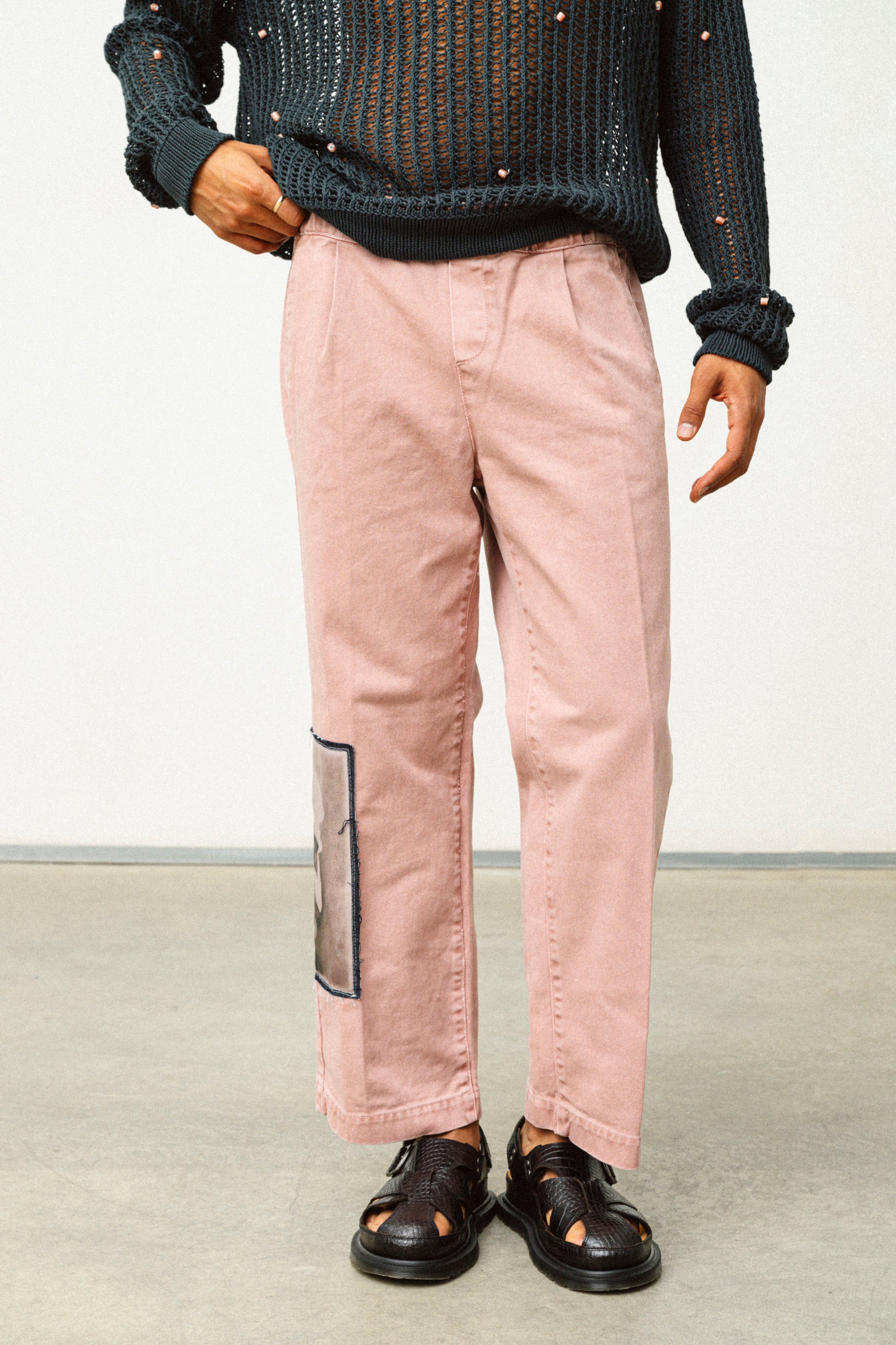 PANTALONI ROSA CON TOPPE