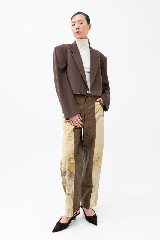 BROWN WOOL BLAZER