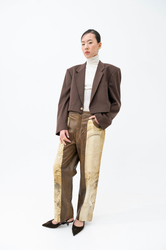 BROWN WOOL BLAZER