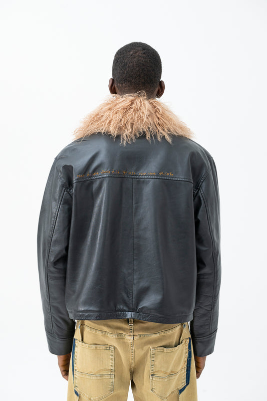 CROPPED LEATHER JACKET