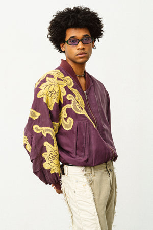 BORDEAUX SILK BOMBER