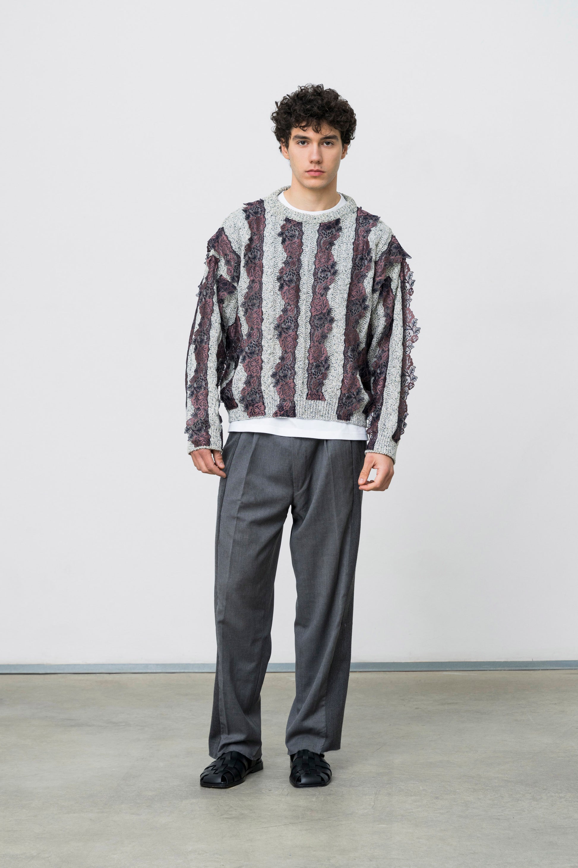 MERLETTO TRIM SWEATER