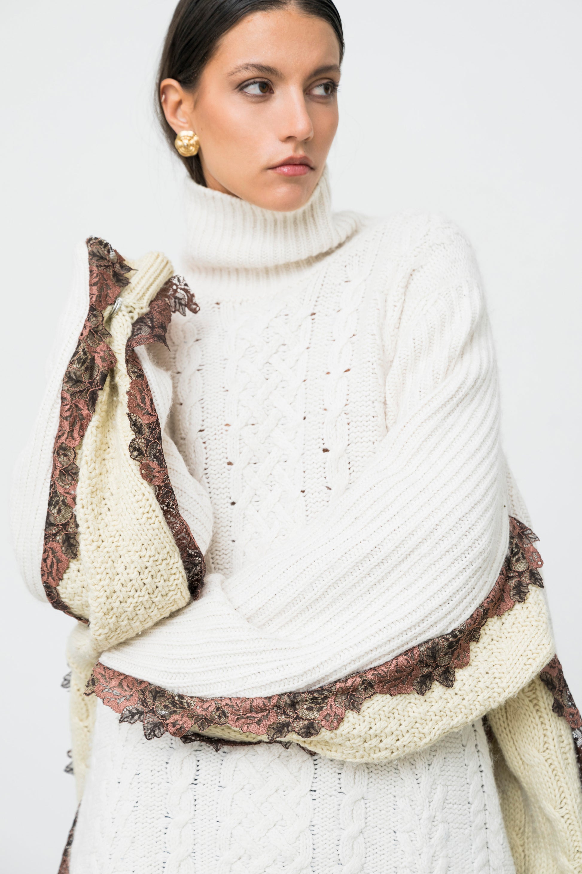 DIMENTICATO CABLE-KNIT SWEATER