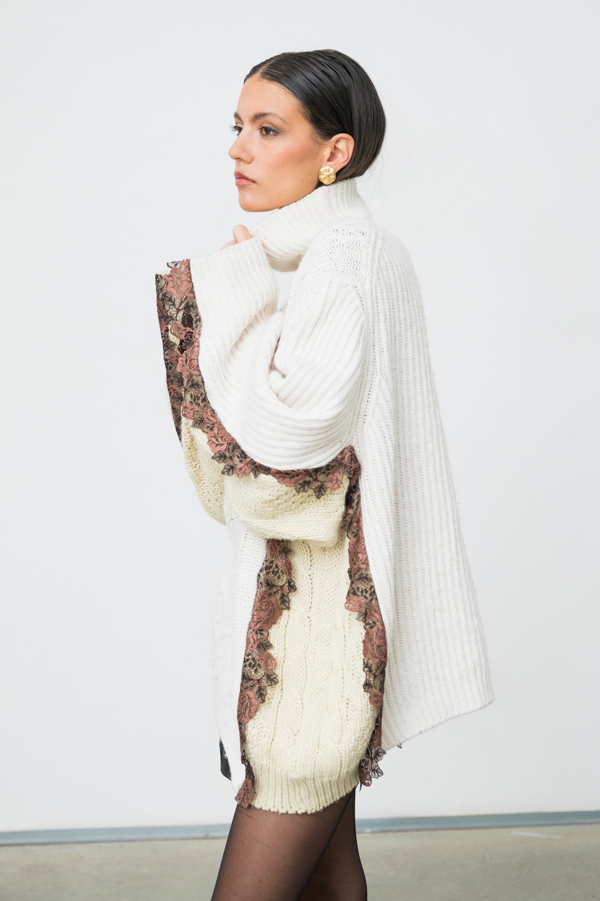 DIMENTICATO CABLE-KNIT SWEATER