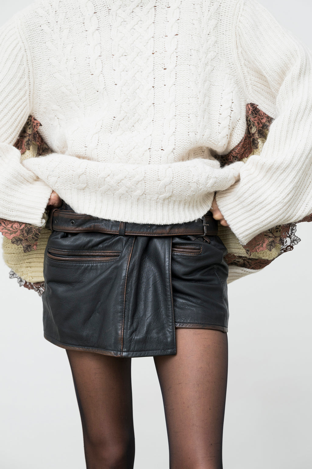 LUXIFERO LEATHER SKIRT