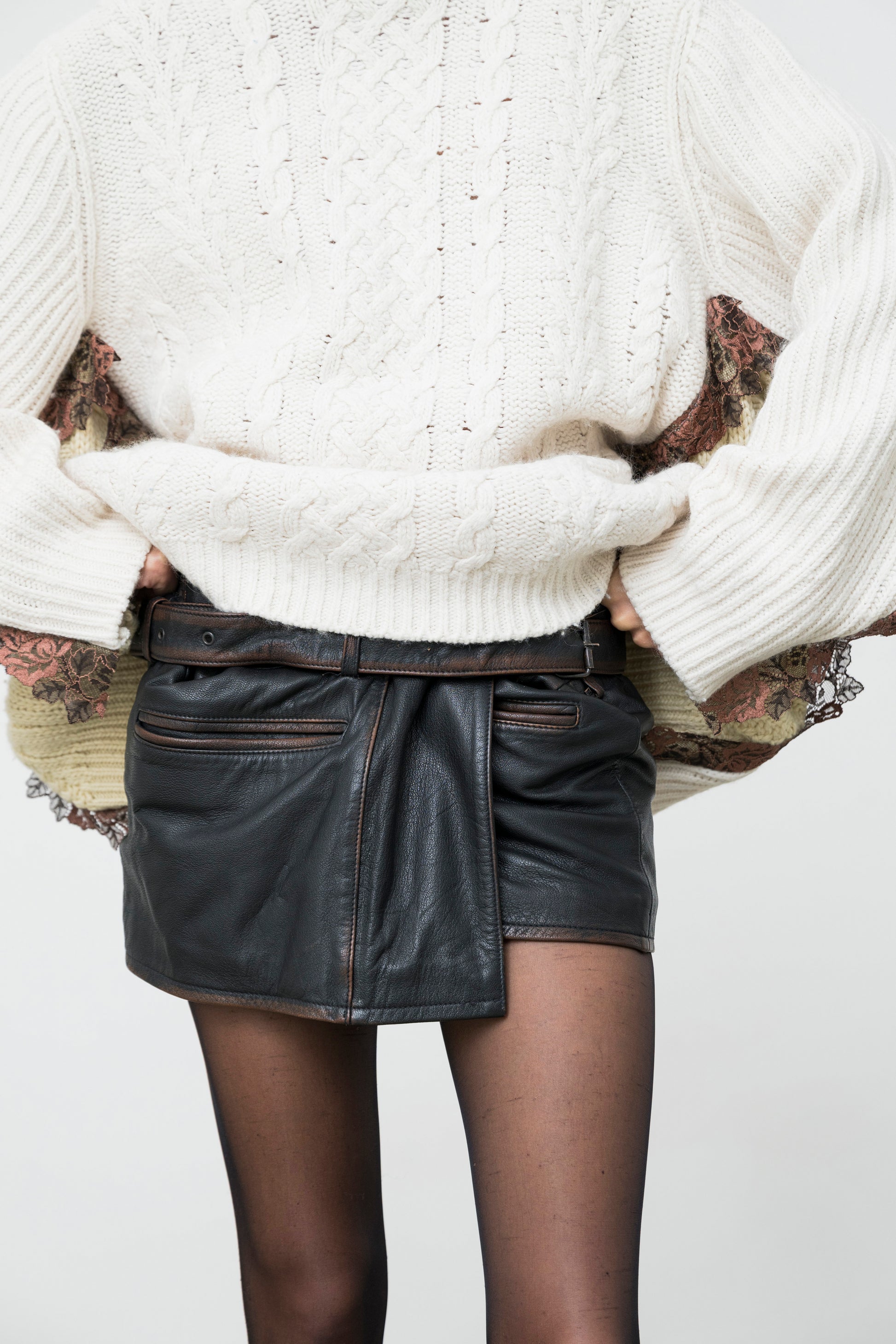 LUXIFERO LEATHER SKIRT