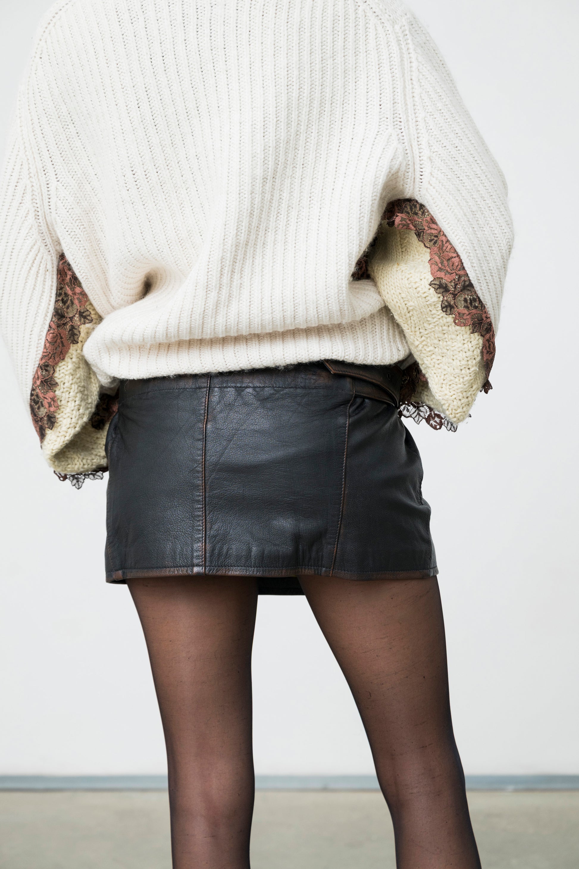 LUXIFERO LEATHER SKIRT