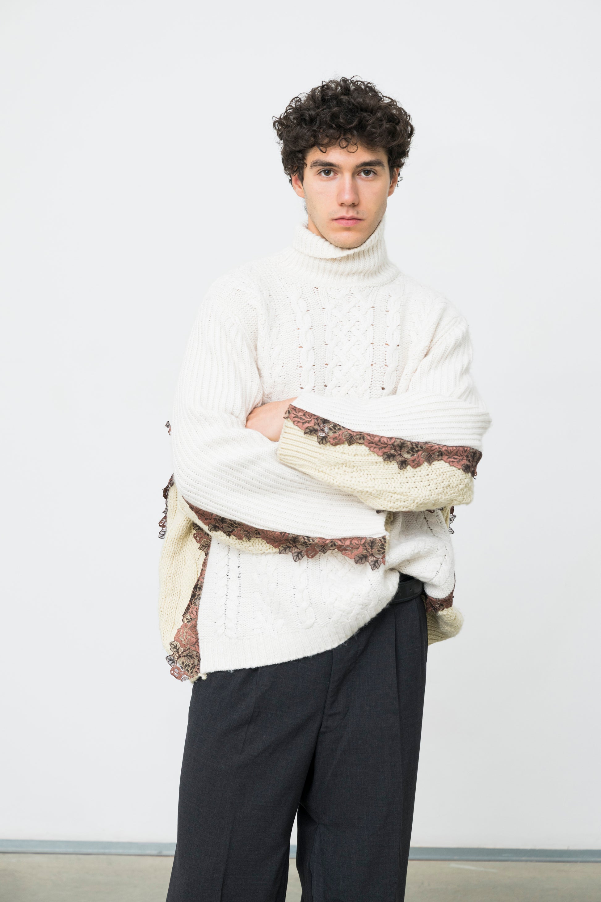 DIMENTICATO CABLE-KNIT SWEATER