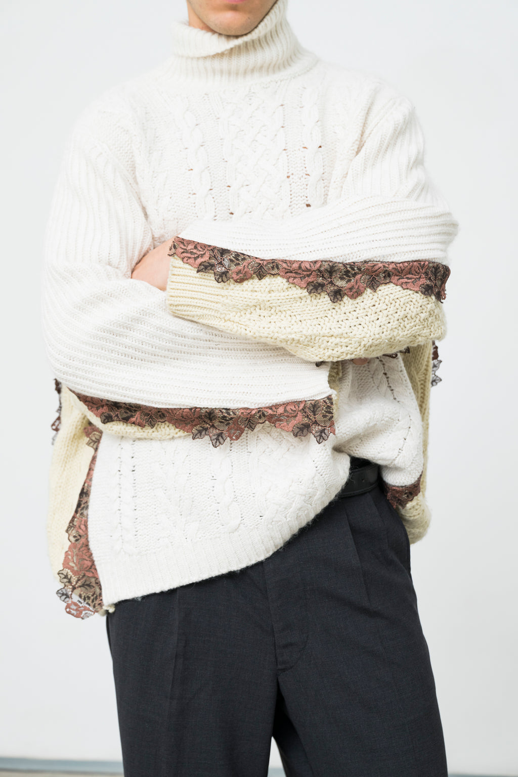 DIMENTICATO CABLE-KNIT SWEATER
