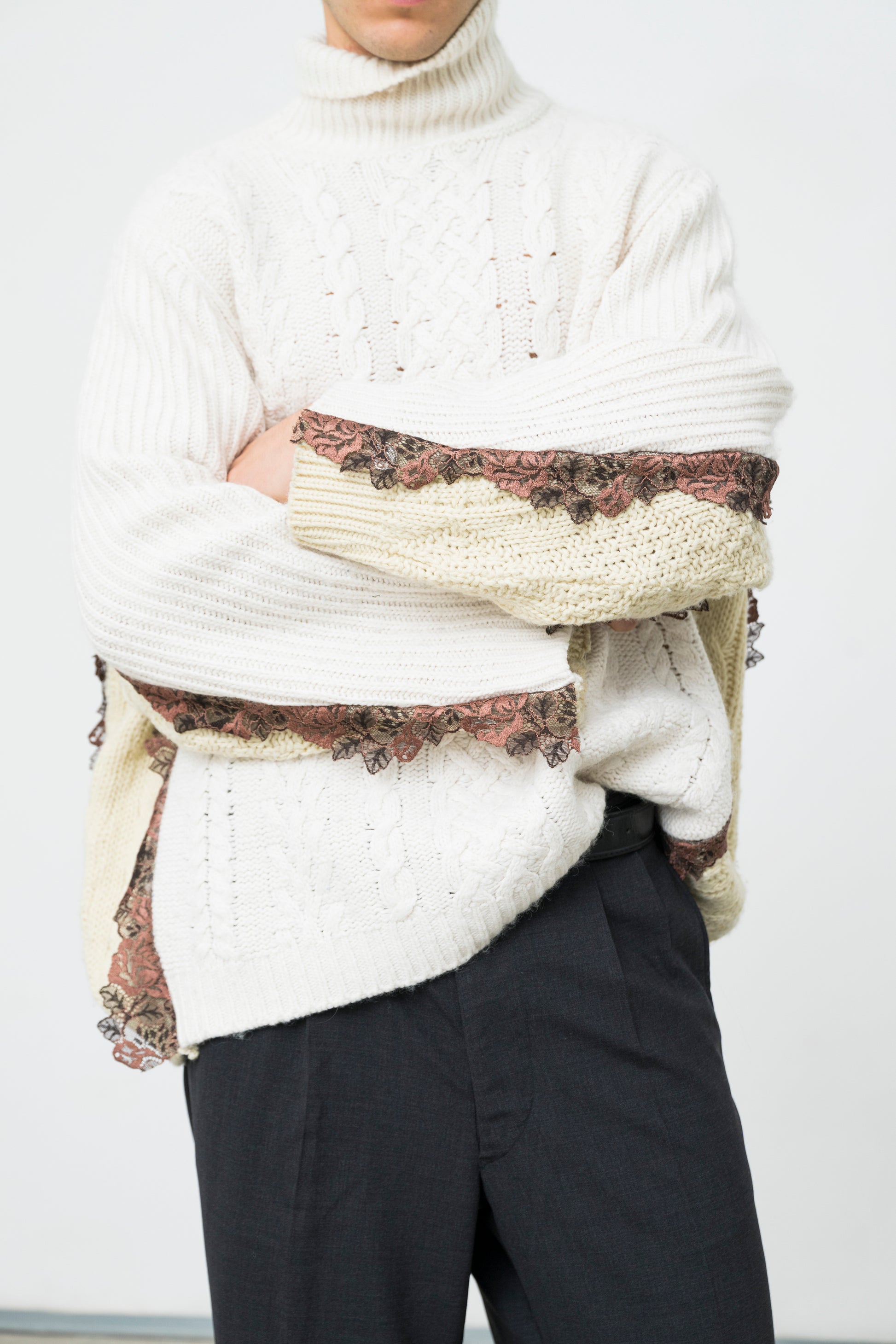 DIMENTICATO CABLE-KNIT SWEATER