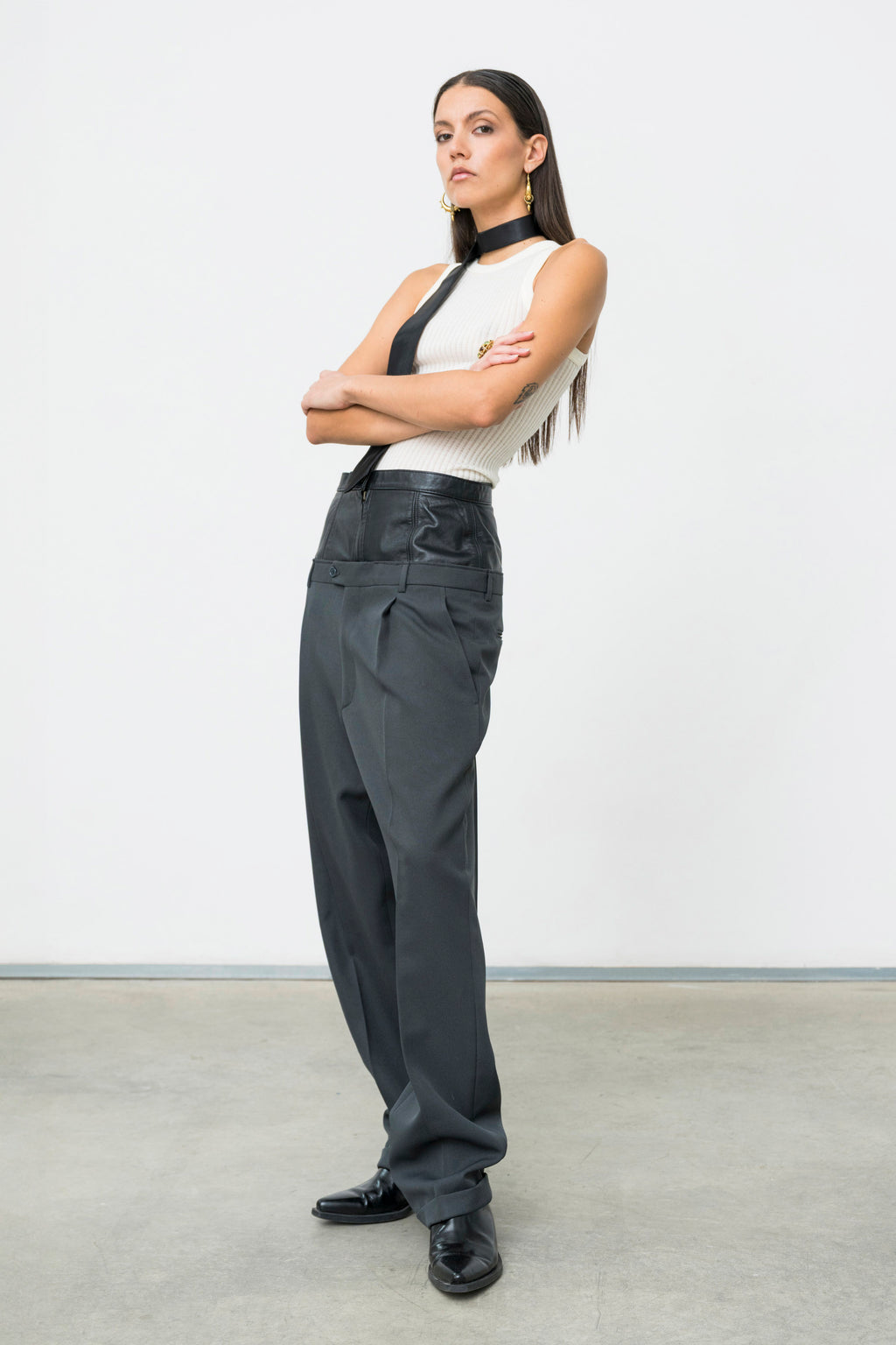 SASTRE LEATHER PANTS