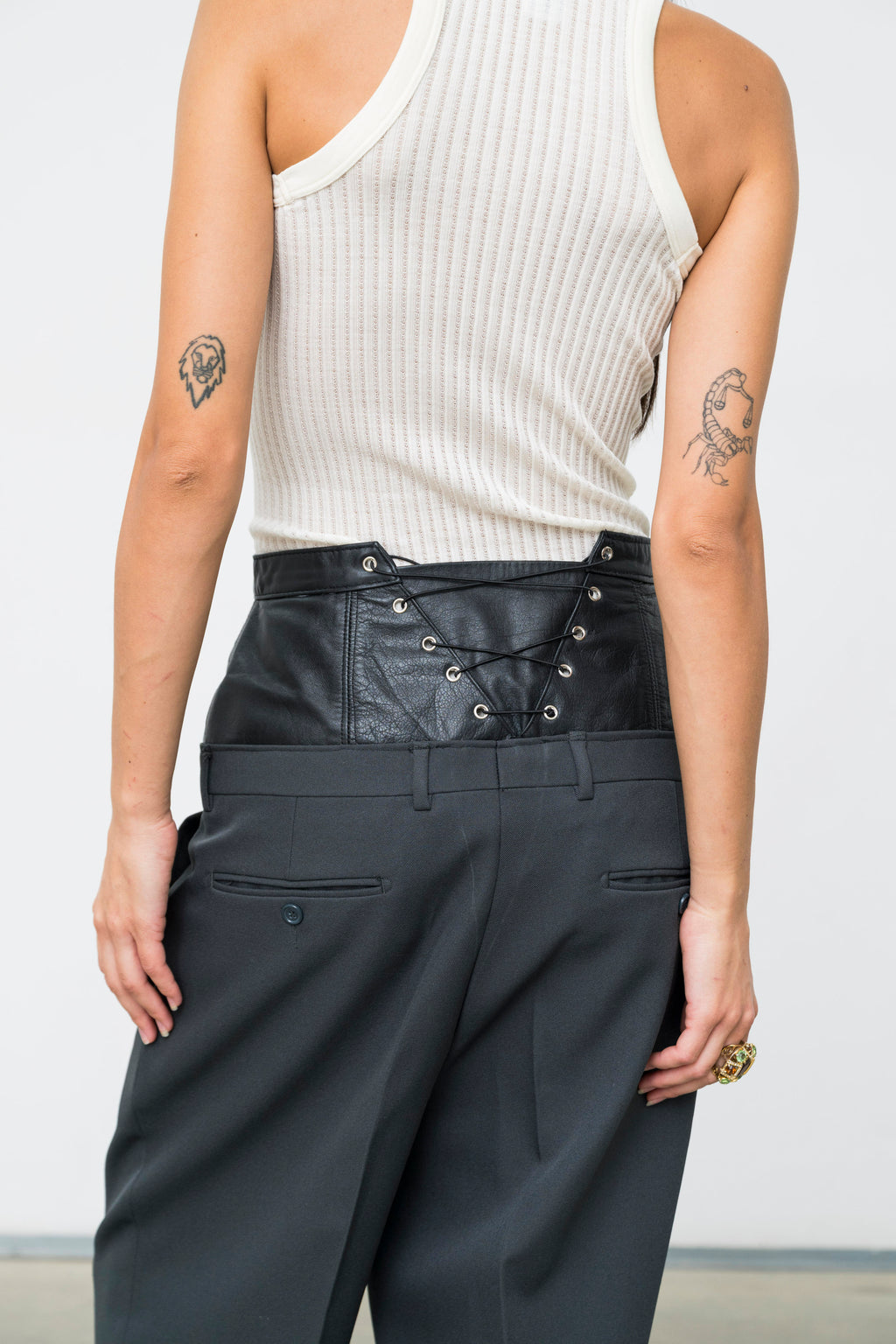 SASTRE LEATHER PANTS