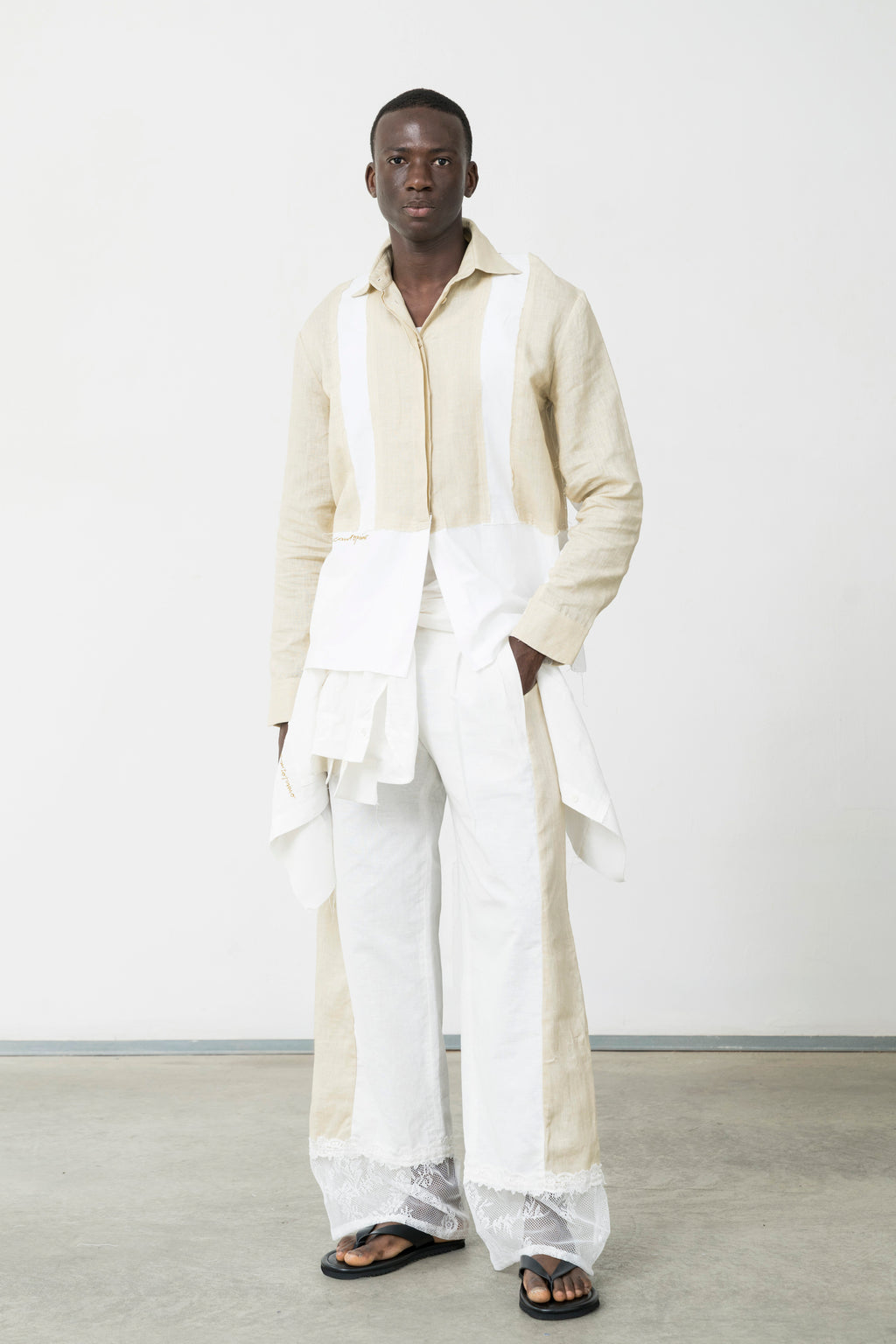 LINEN WIDE PANTS