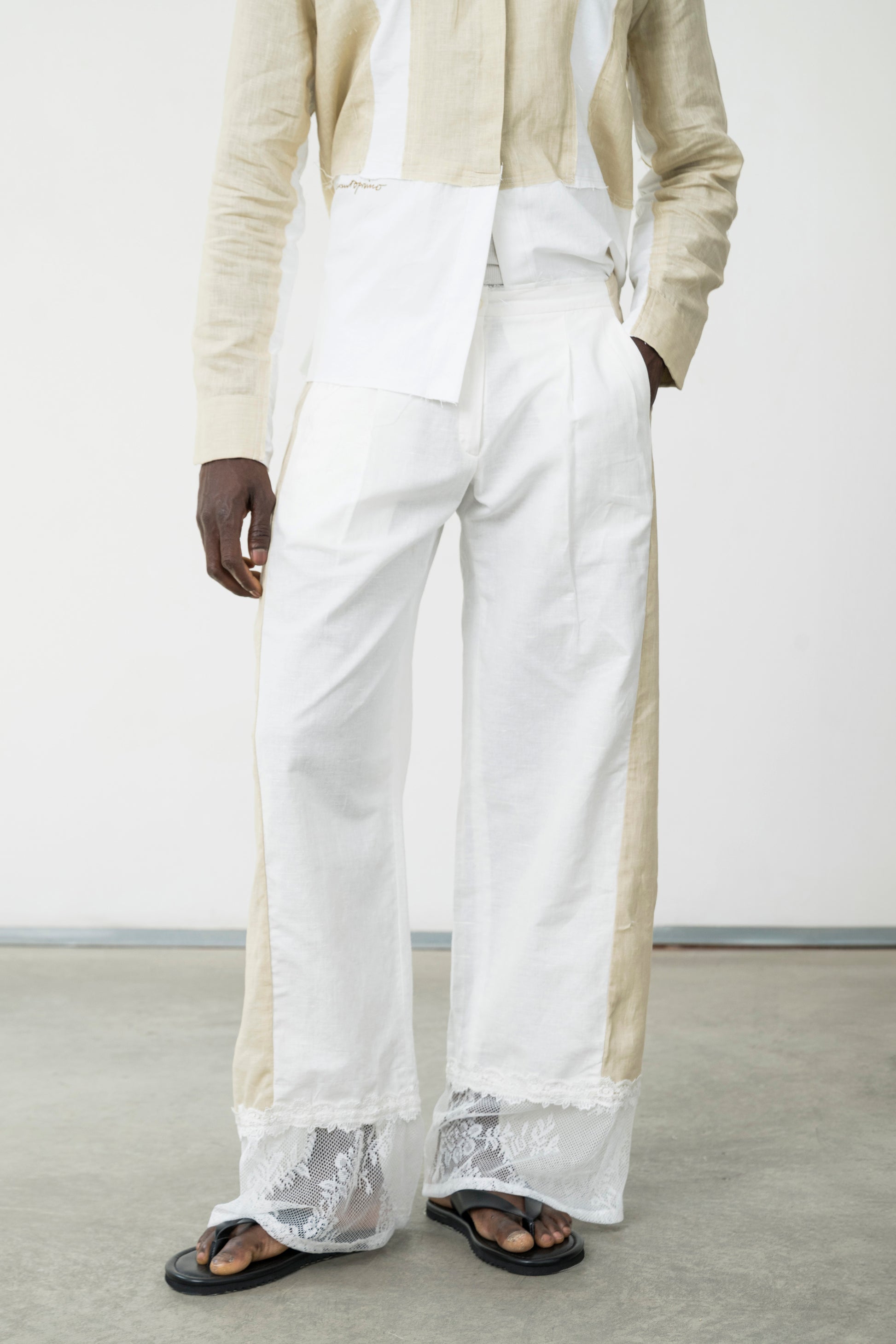 LINEN WIDE PANTS