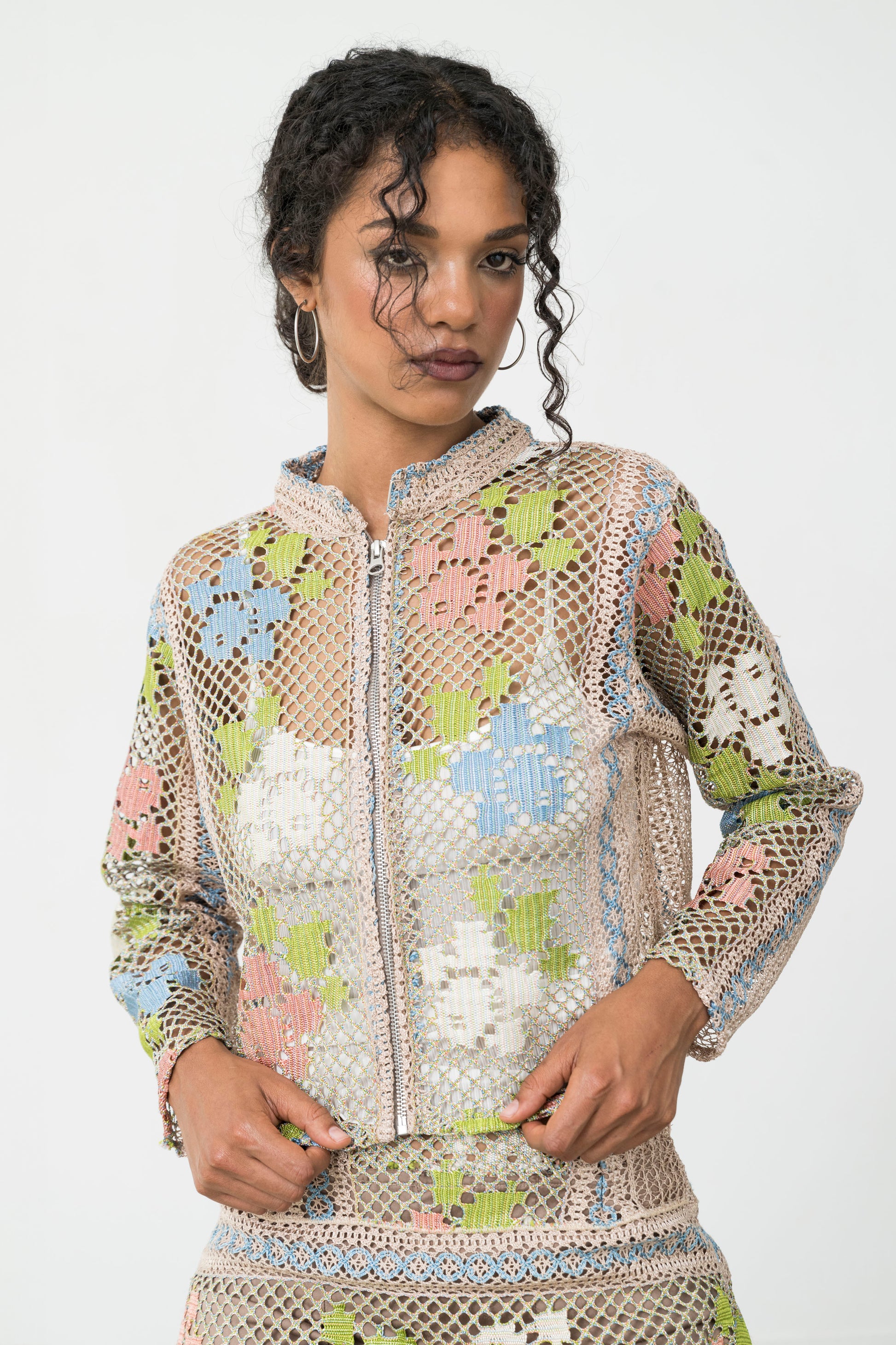 RAINBOW ZIP CARDIGAN