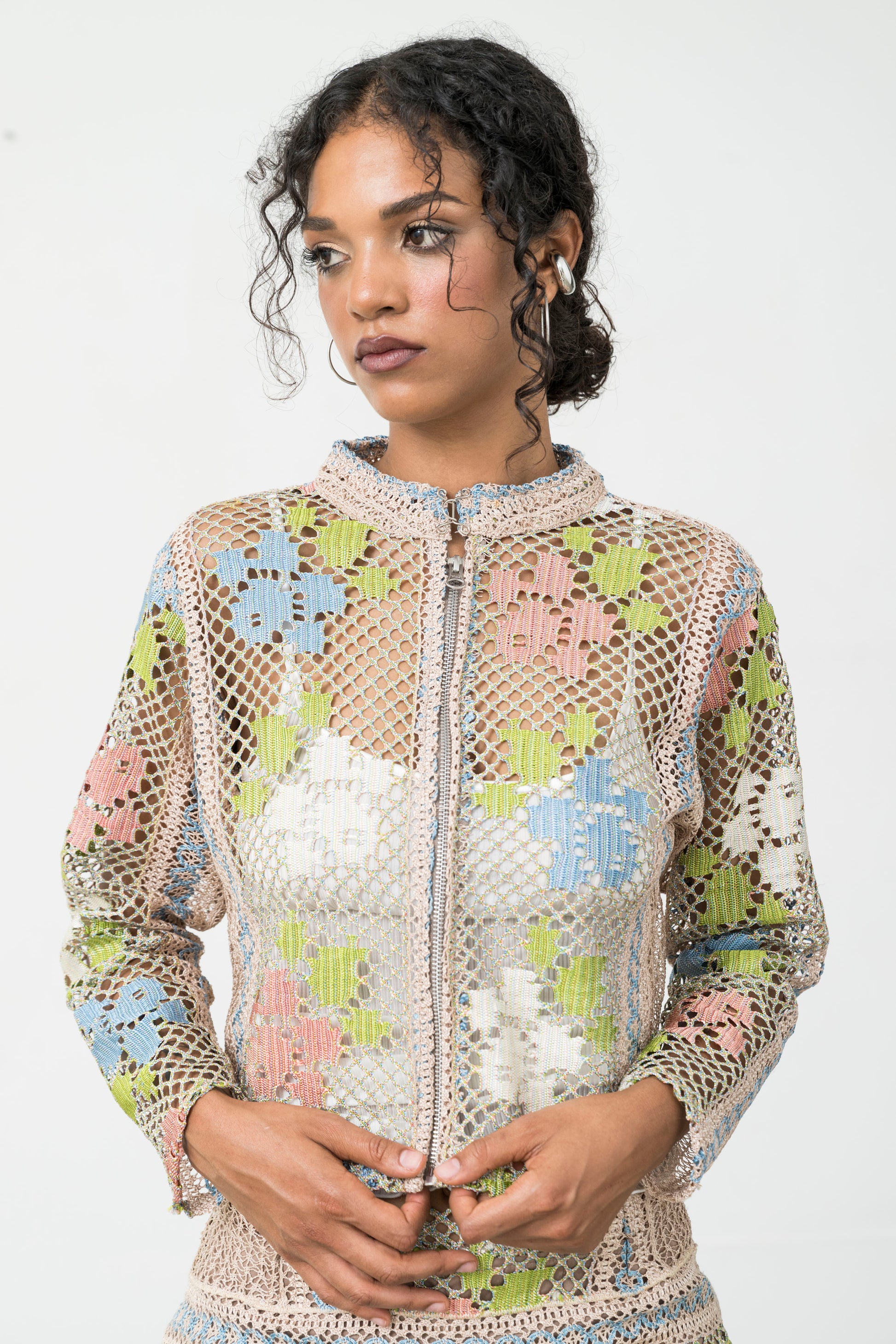 RAINBOW ZIP CARDIGAN