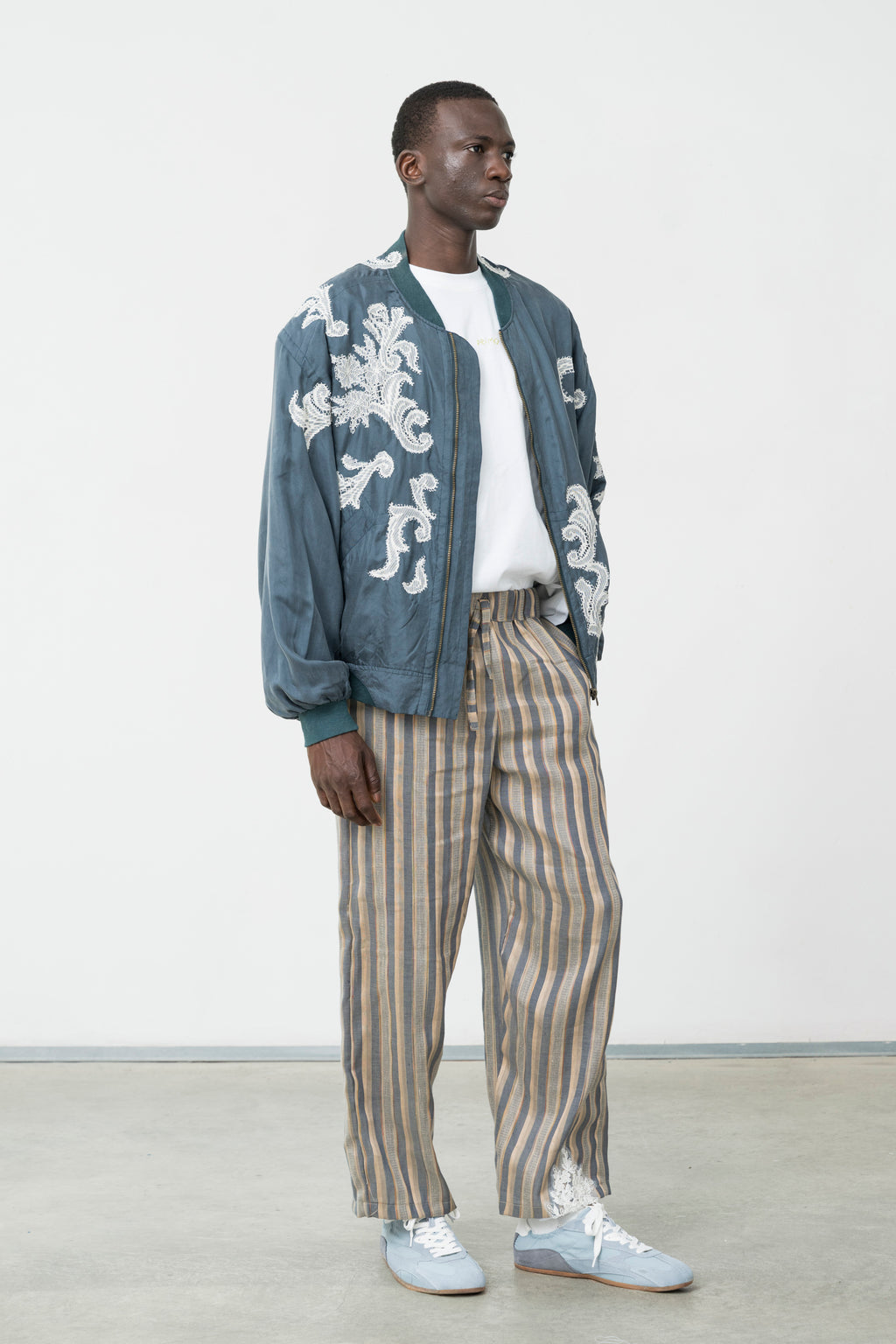 TURQUOISE SILK BOMBER