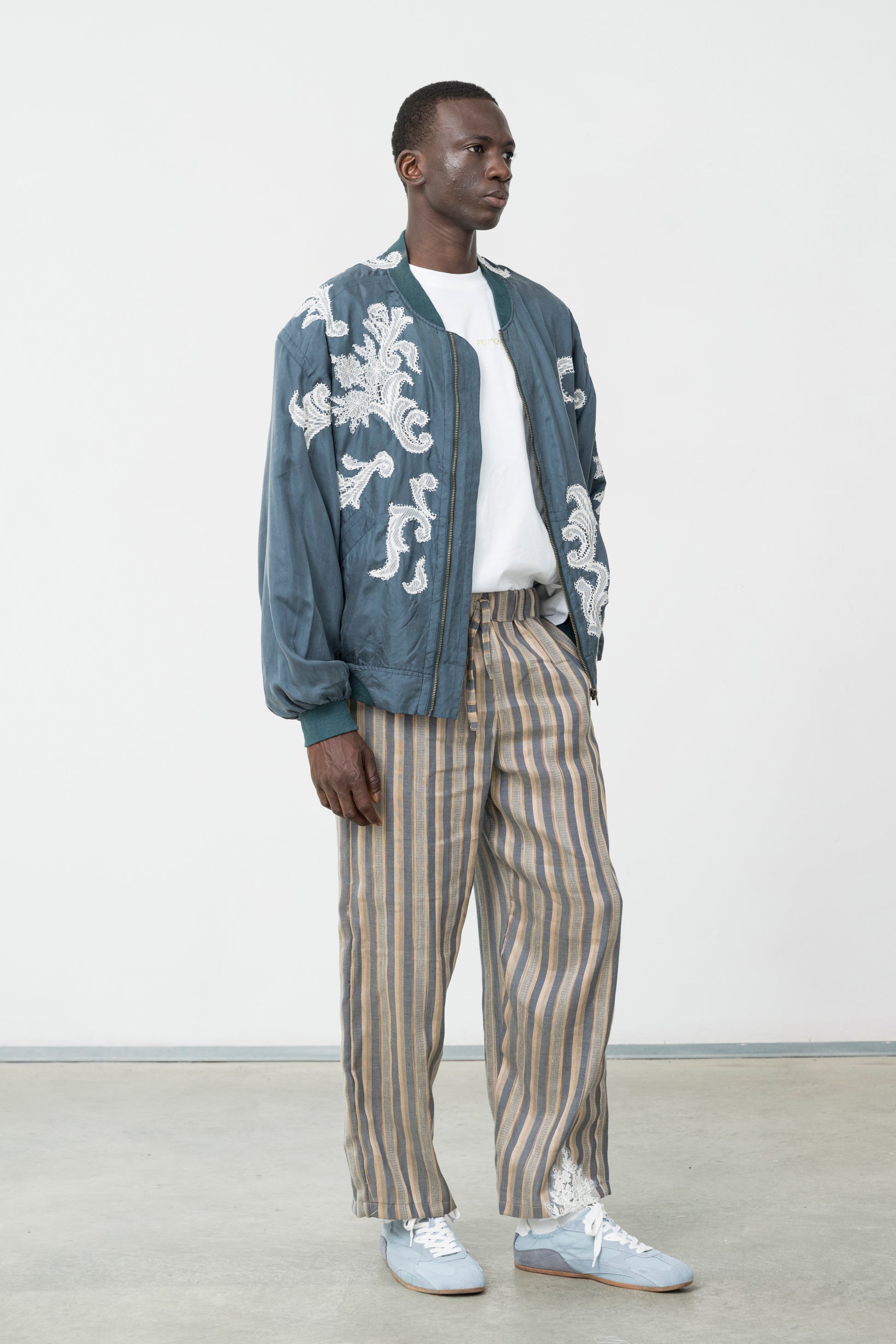 TURQUOISE SILK BOMBER