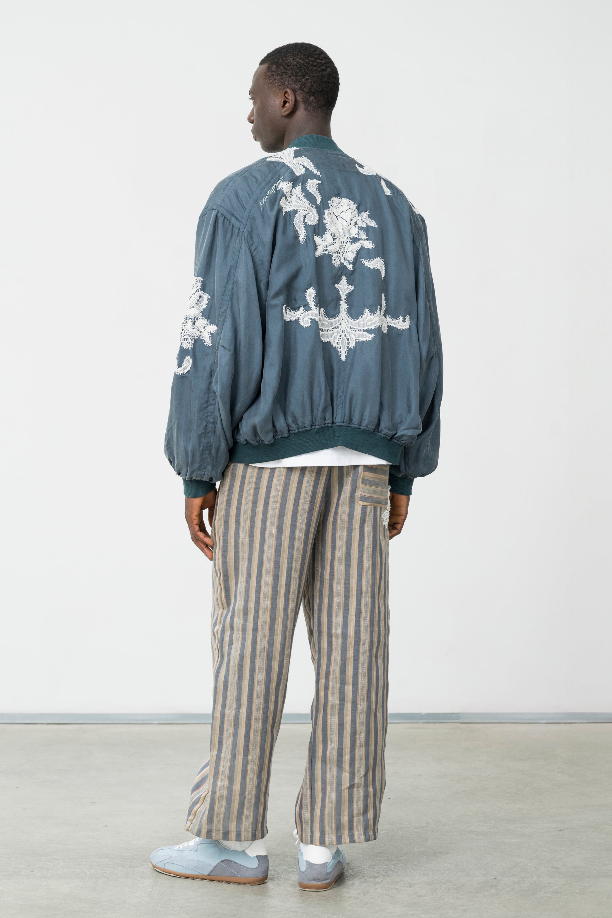 TURQUOISE SILK BOMBER