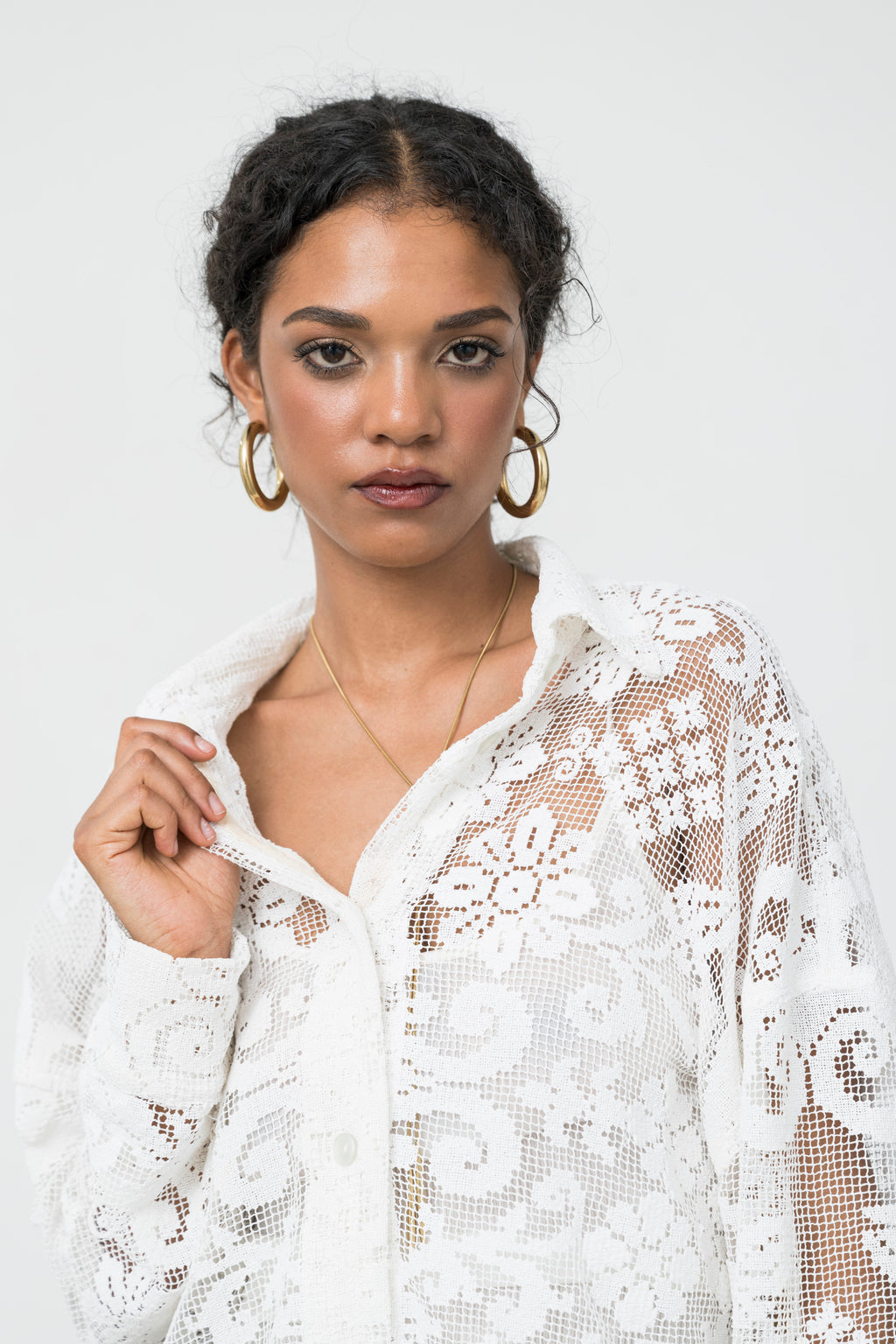 BRODERIE LS SHIRT