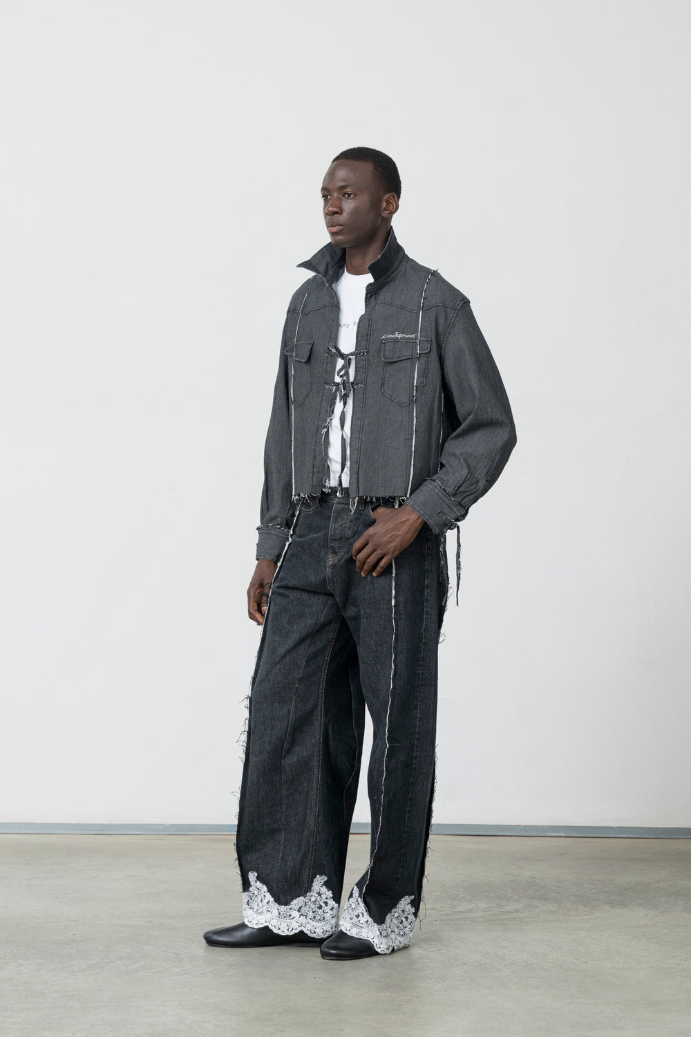 DECONSTRUCTED DENIM SHIRT