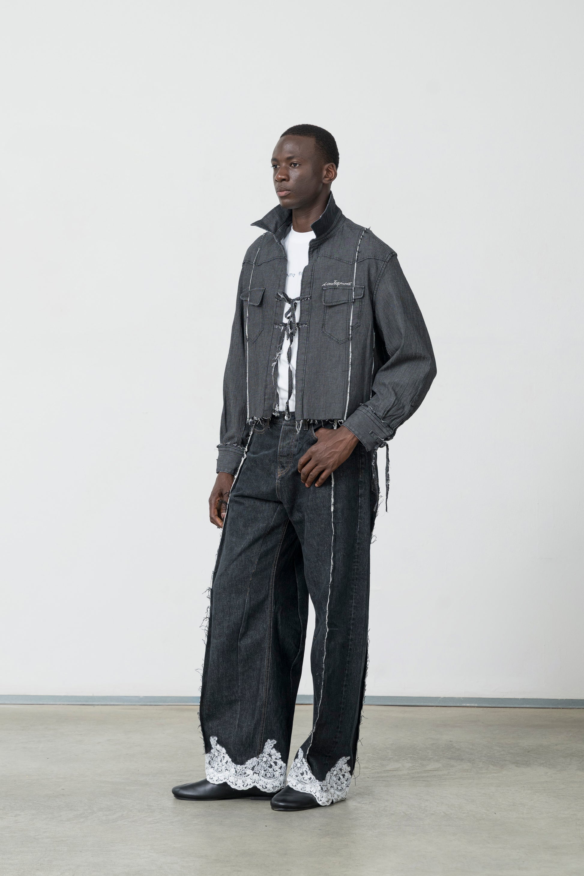 DECONSTRUCTED DENIM SHIRT