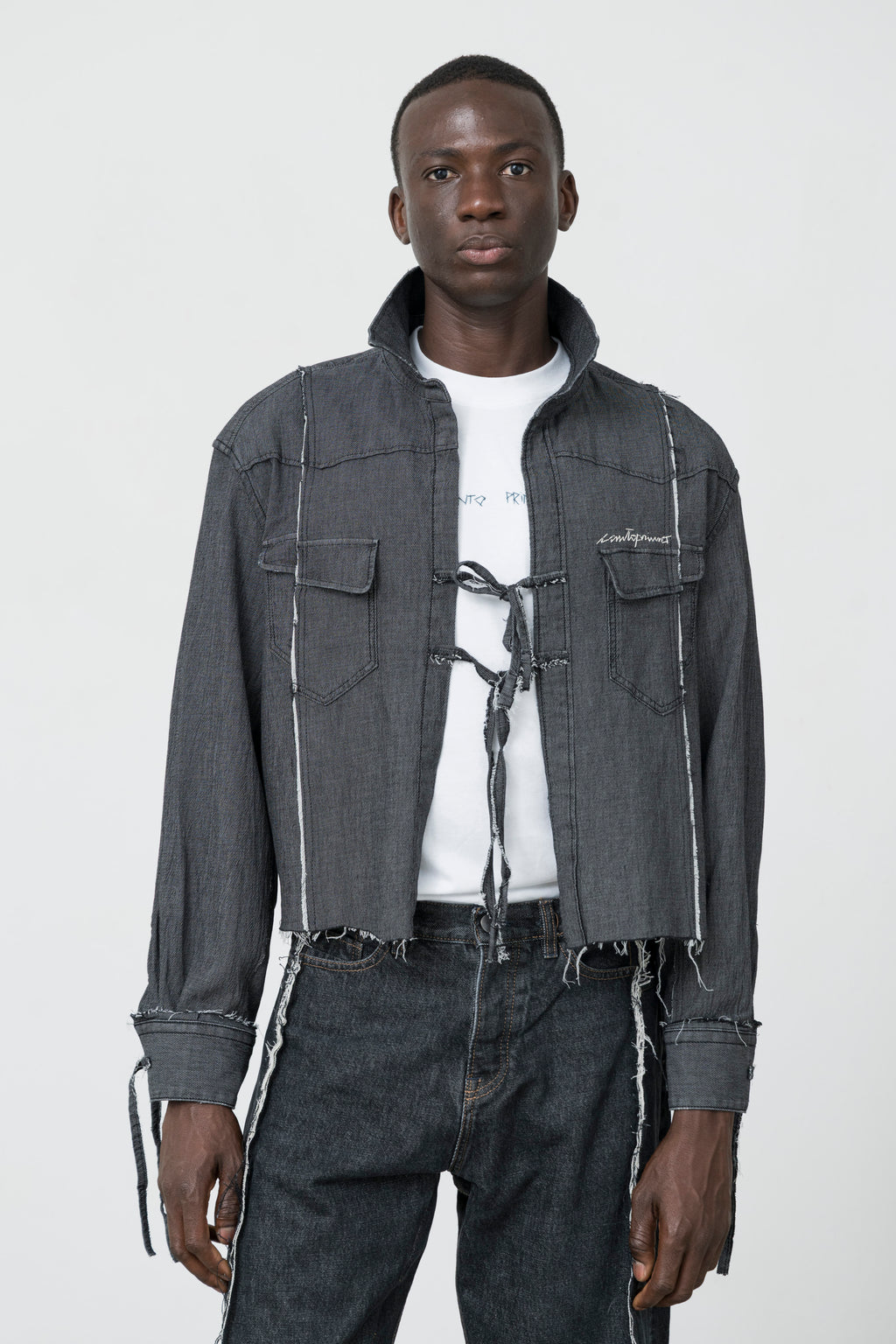 DECONSTRUCTED DENIM SHIRT