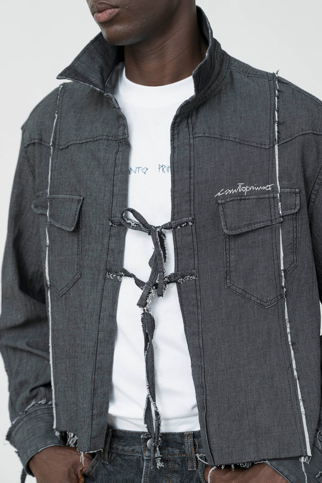DECONSTRUCTED DENIM SHIRT