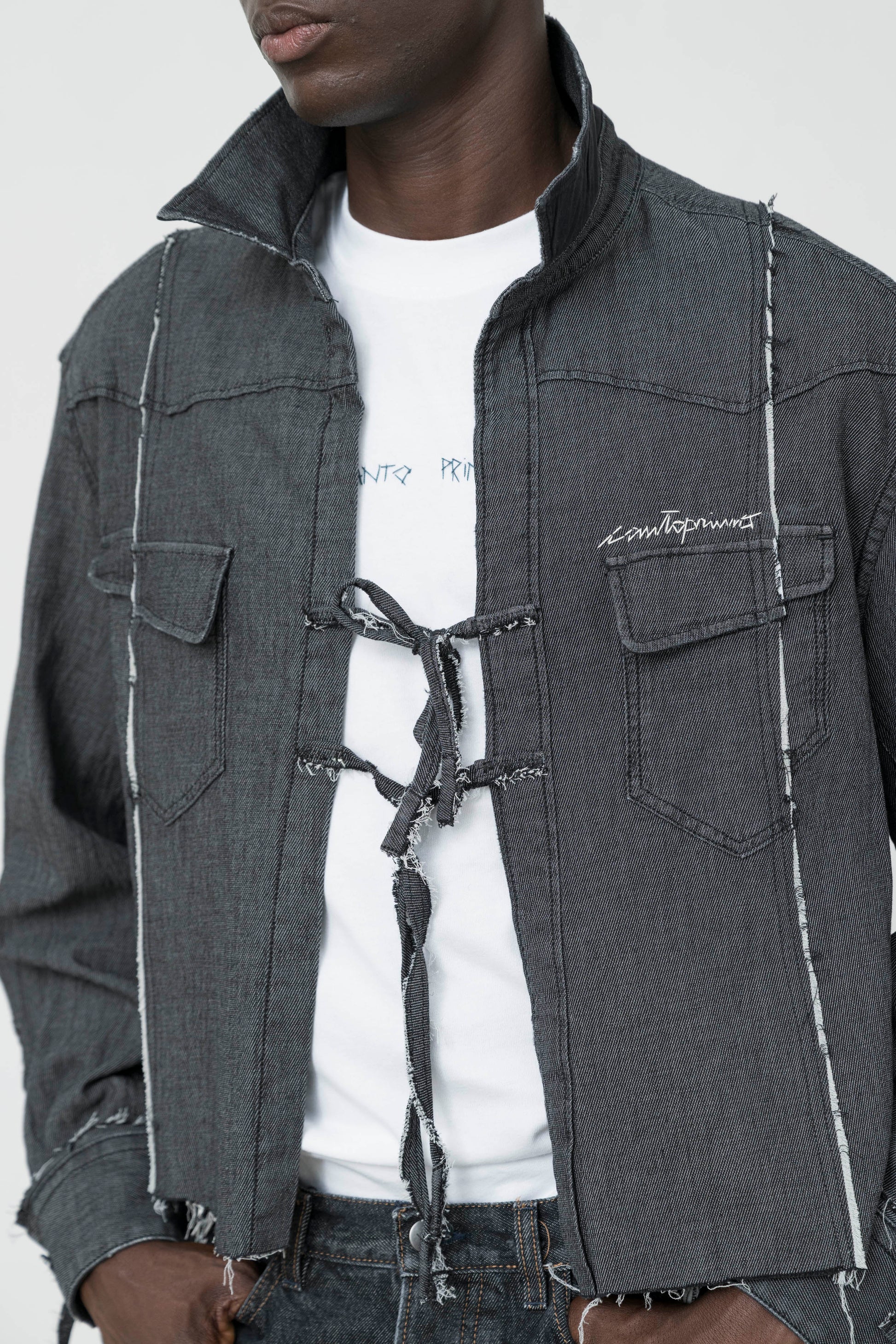 DECONSTRUCTED DENIM SHIRT