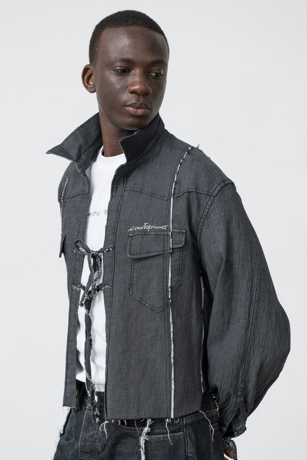 DECONSTRUCTED DENIM SHIRT