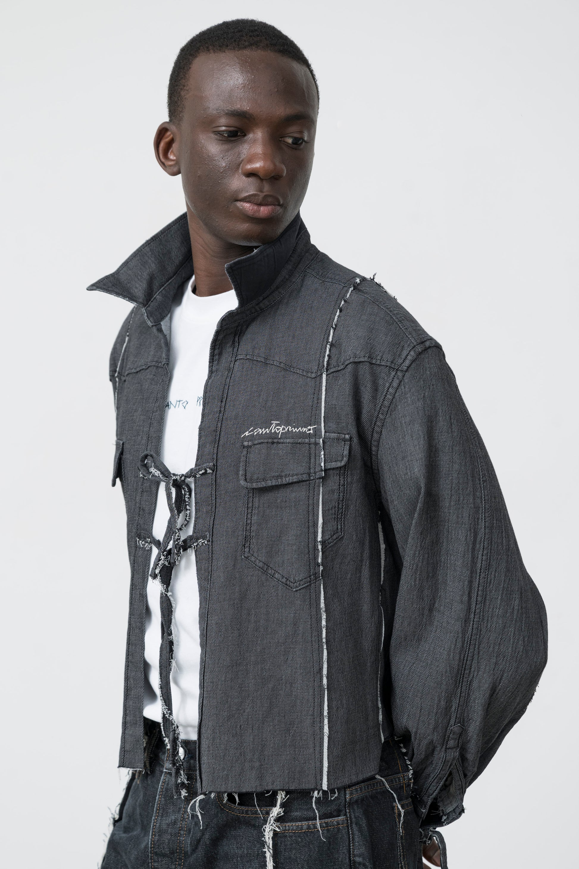 DECONSTRUCTED DENIM SHIRT