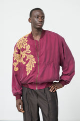 BORDEAUX SILK BOMBER