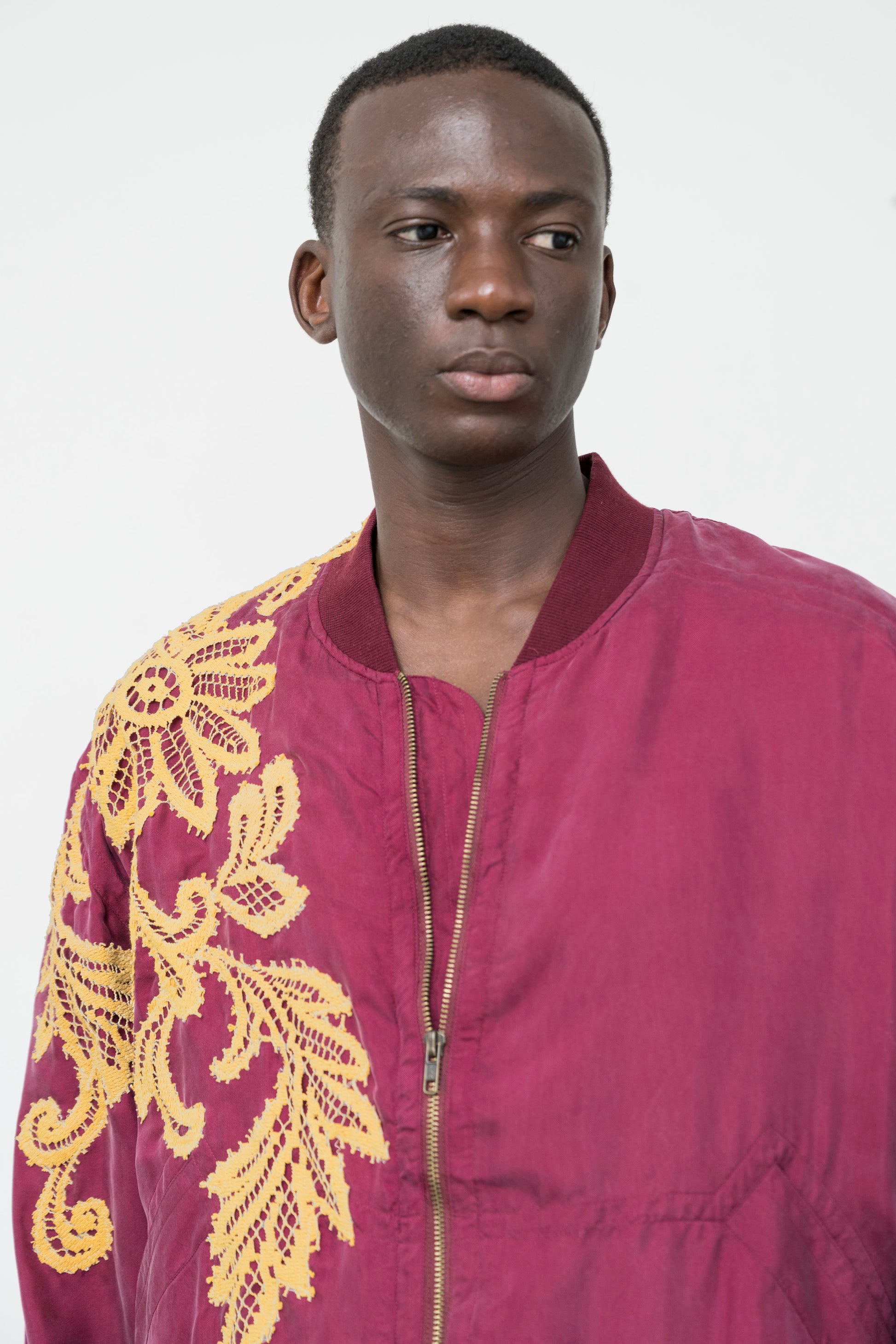 BORDEAUX SILK BOMBER