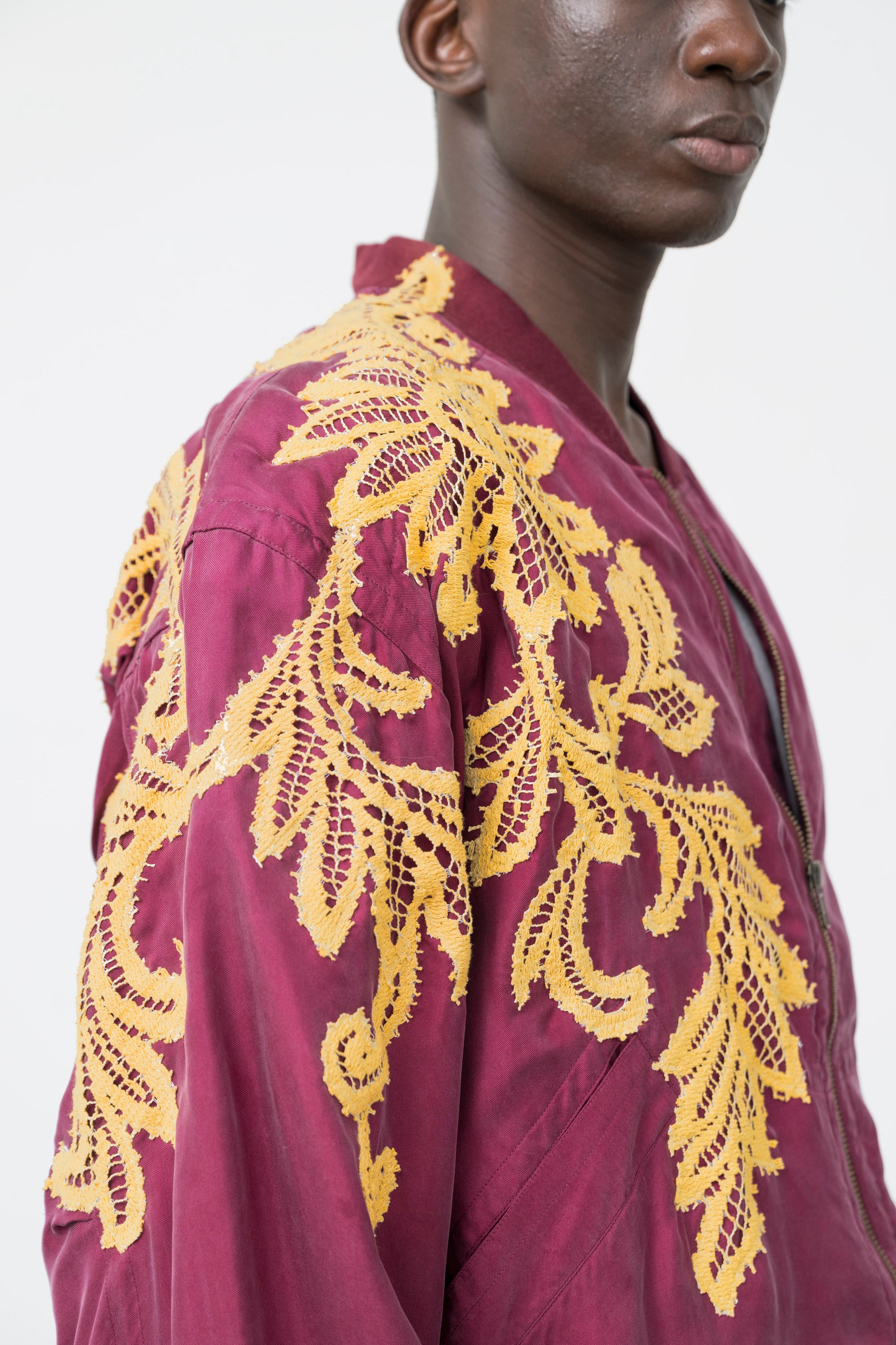 BORDEAUX SILK BOMBER
