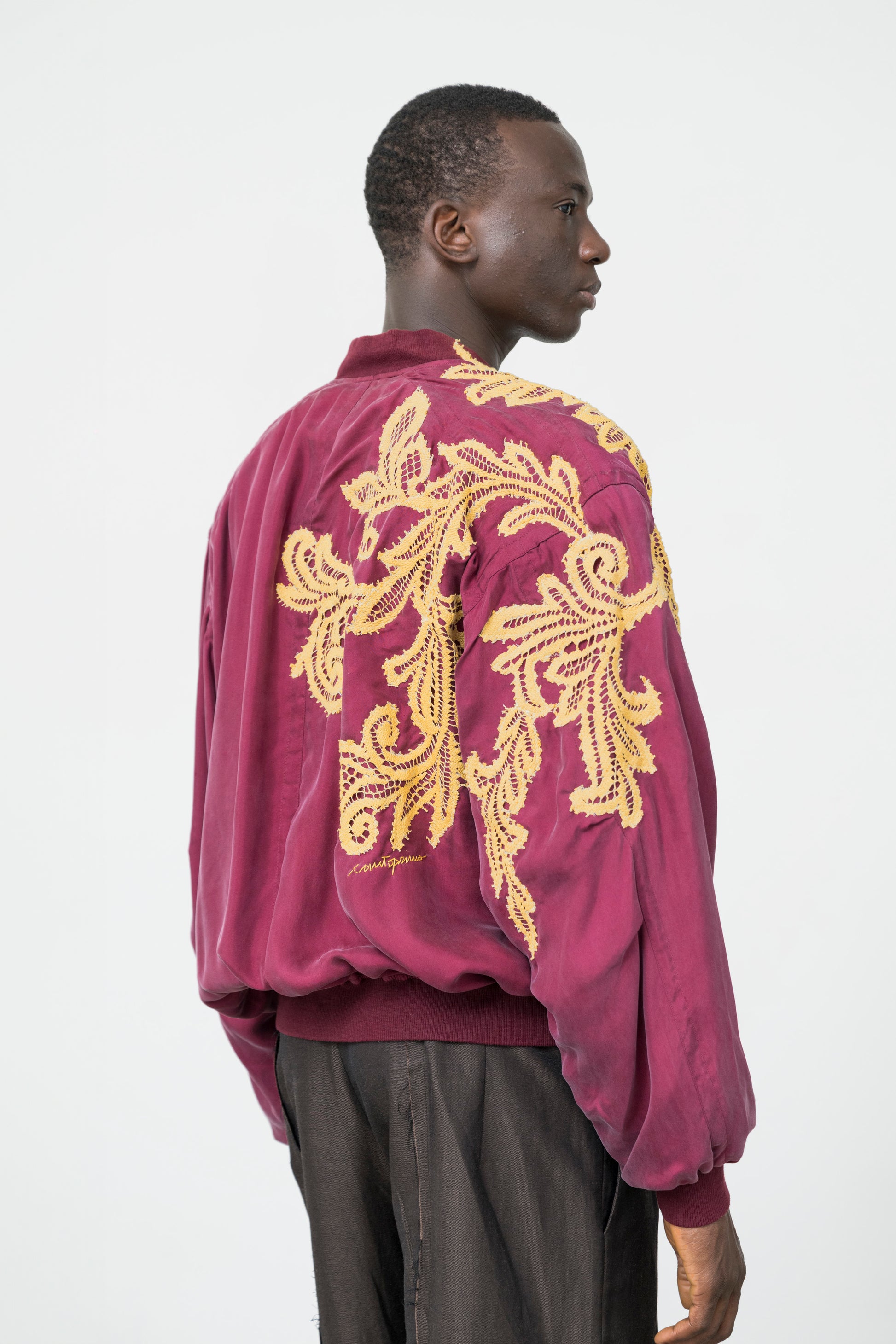 BORDEAUX SILK BOMBER
