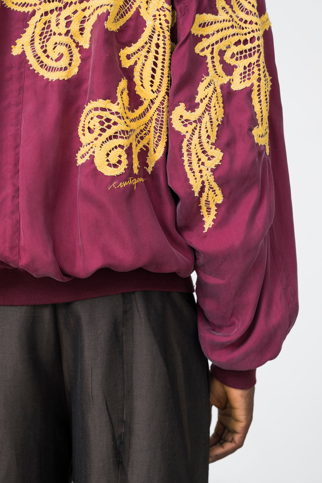 BORDEAUX SILK BOMBER