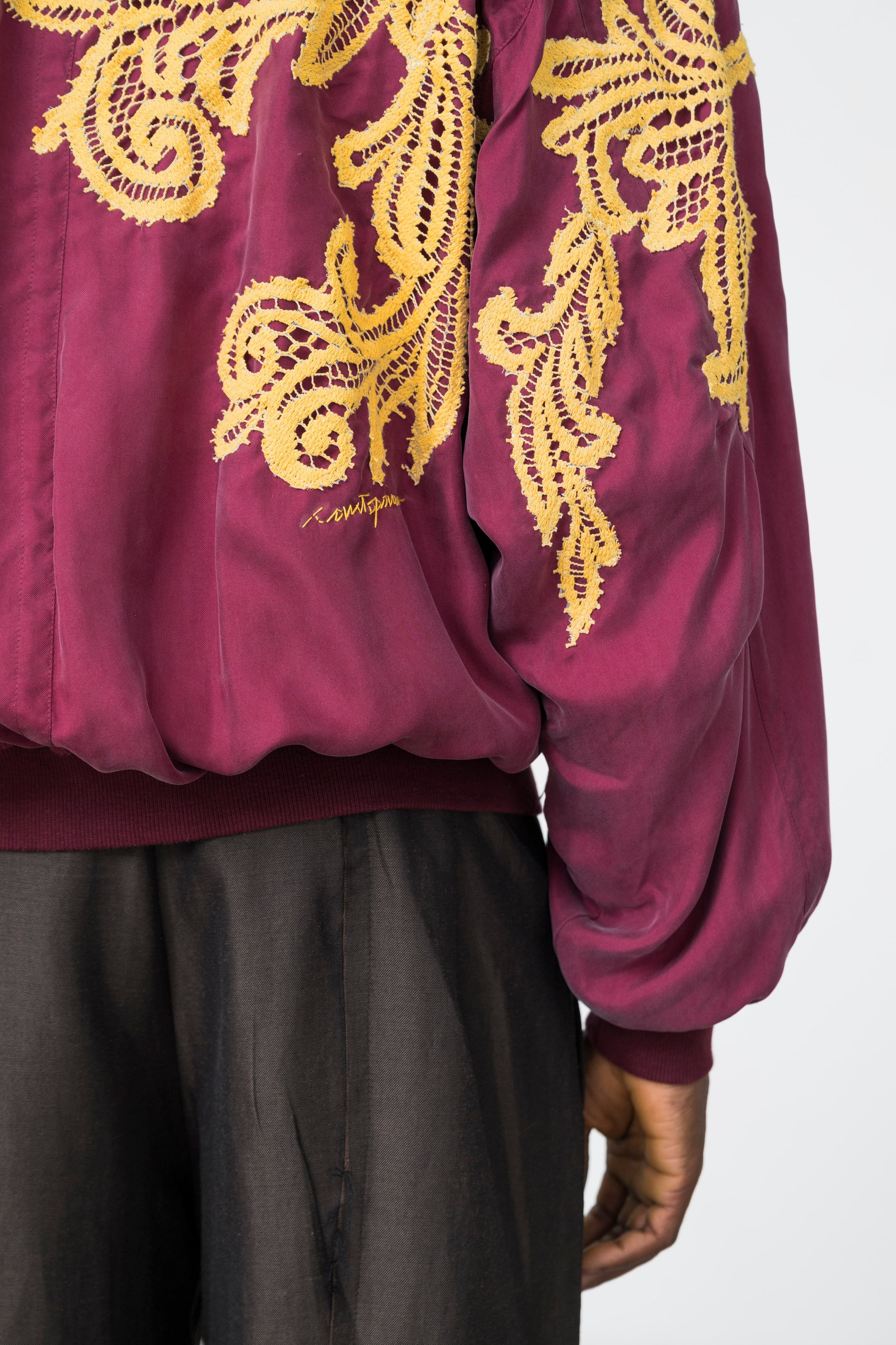 BORDEAUX SILK BOMBER