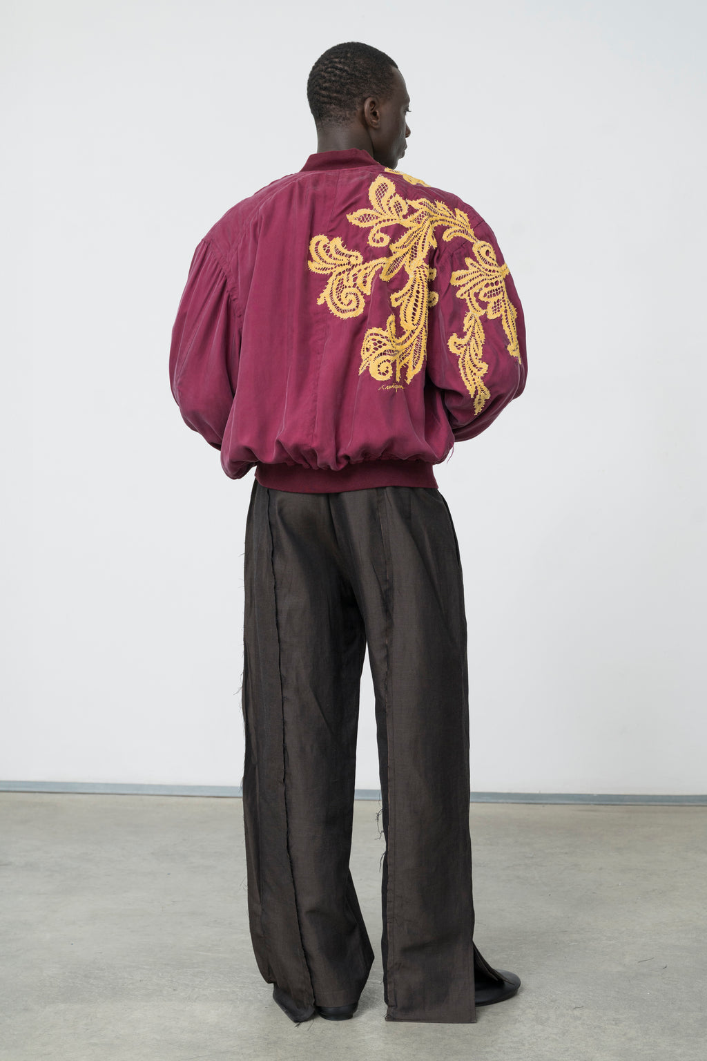 BORDEAUX SILK BOMBER