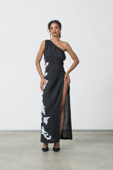 LINEN BLACK DRESS