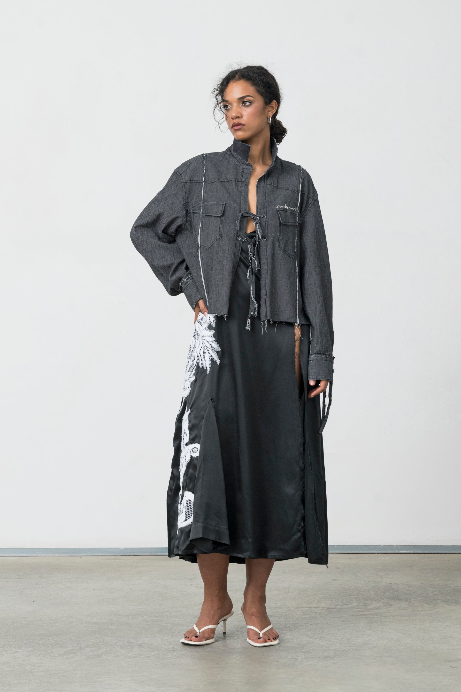 DECONSTRUCTED DENIM SHIRT
