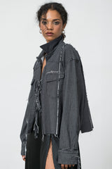DECONSTRUCTED DENIM SHIRT