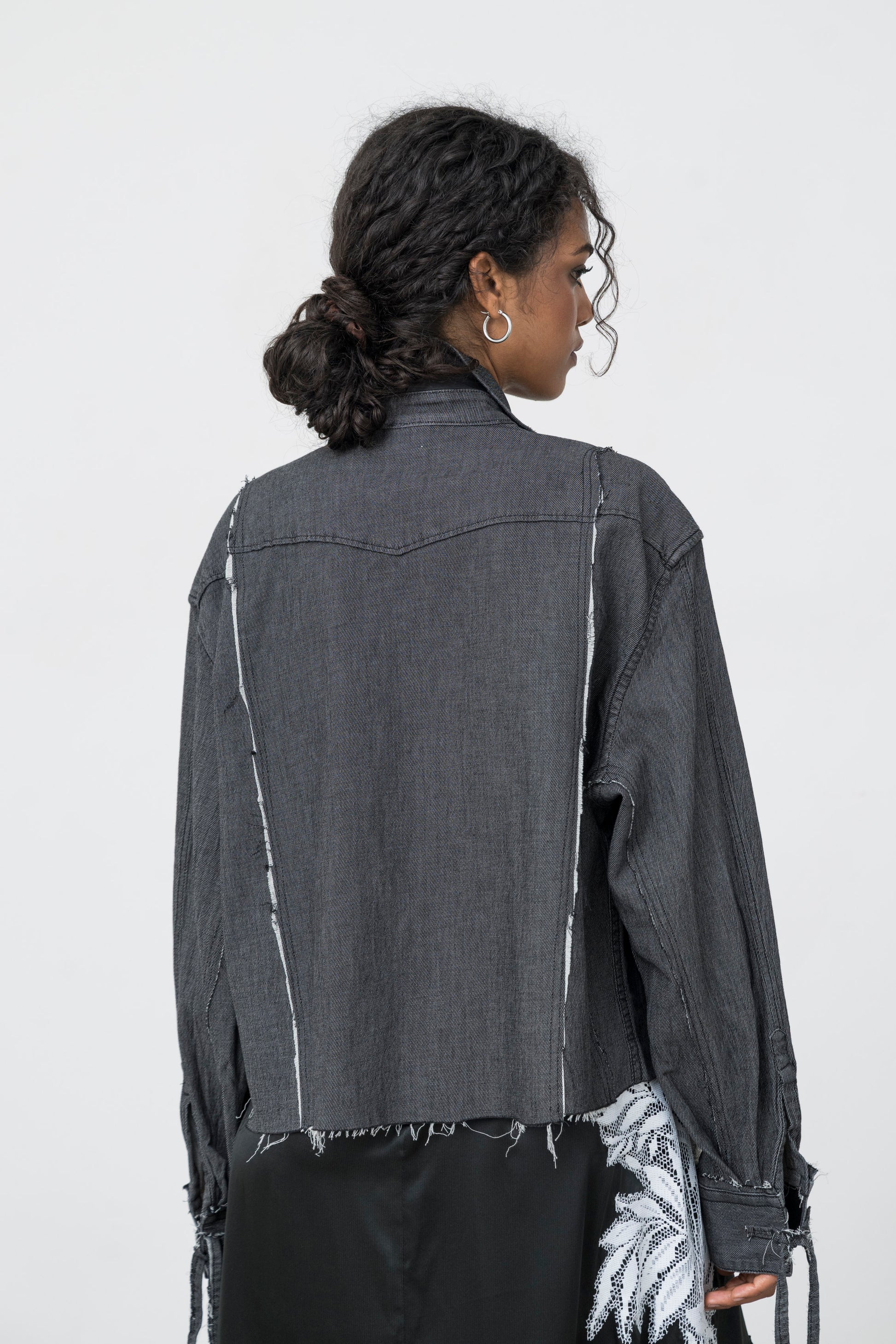 DECONSTRUCTED DENIM SHIRT