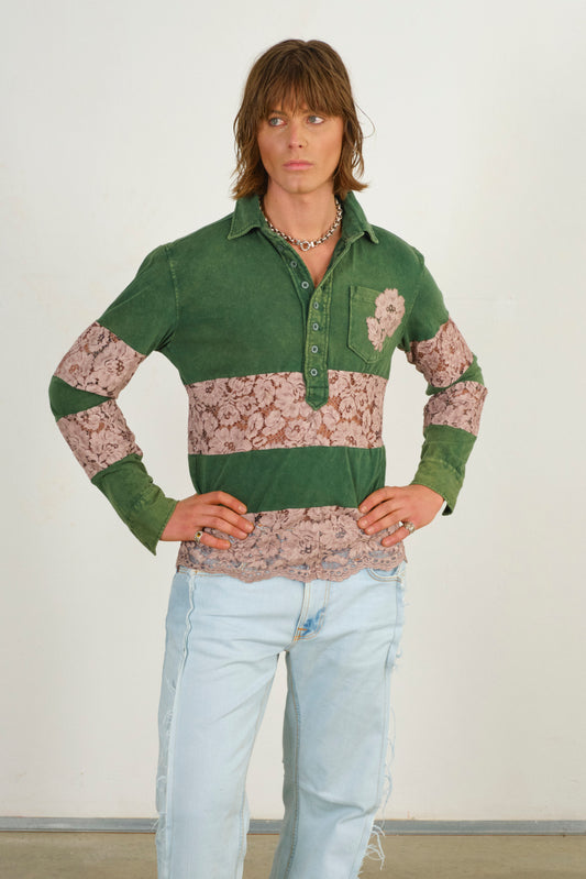 DISCARDED BRODERIE POLO