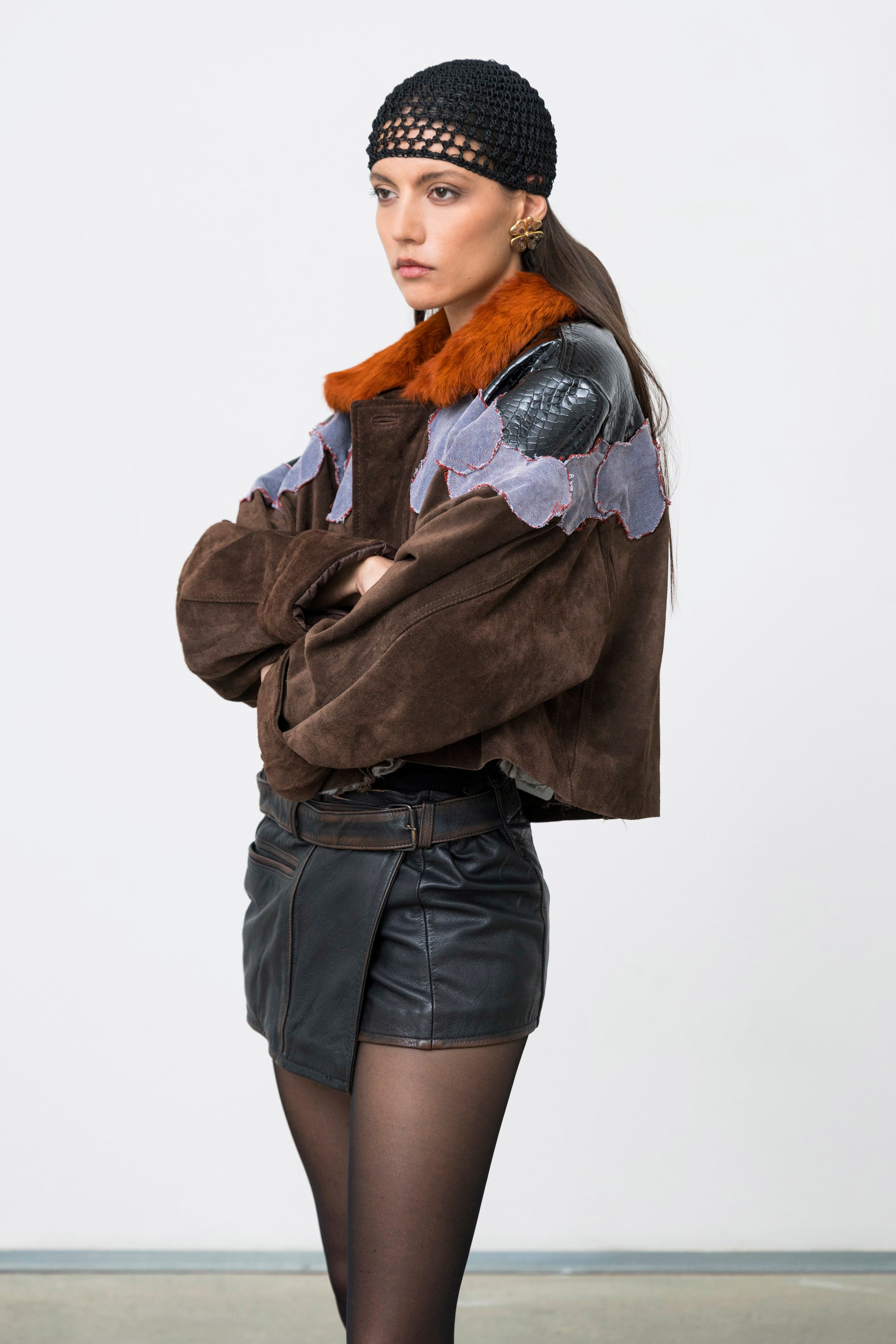 LUXIFERO LEATHER SKIRT