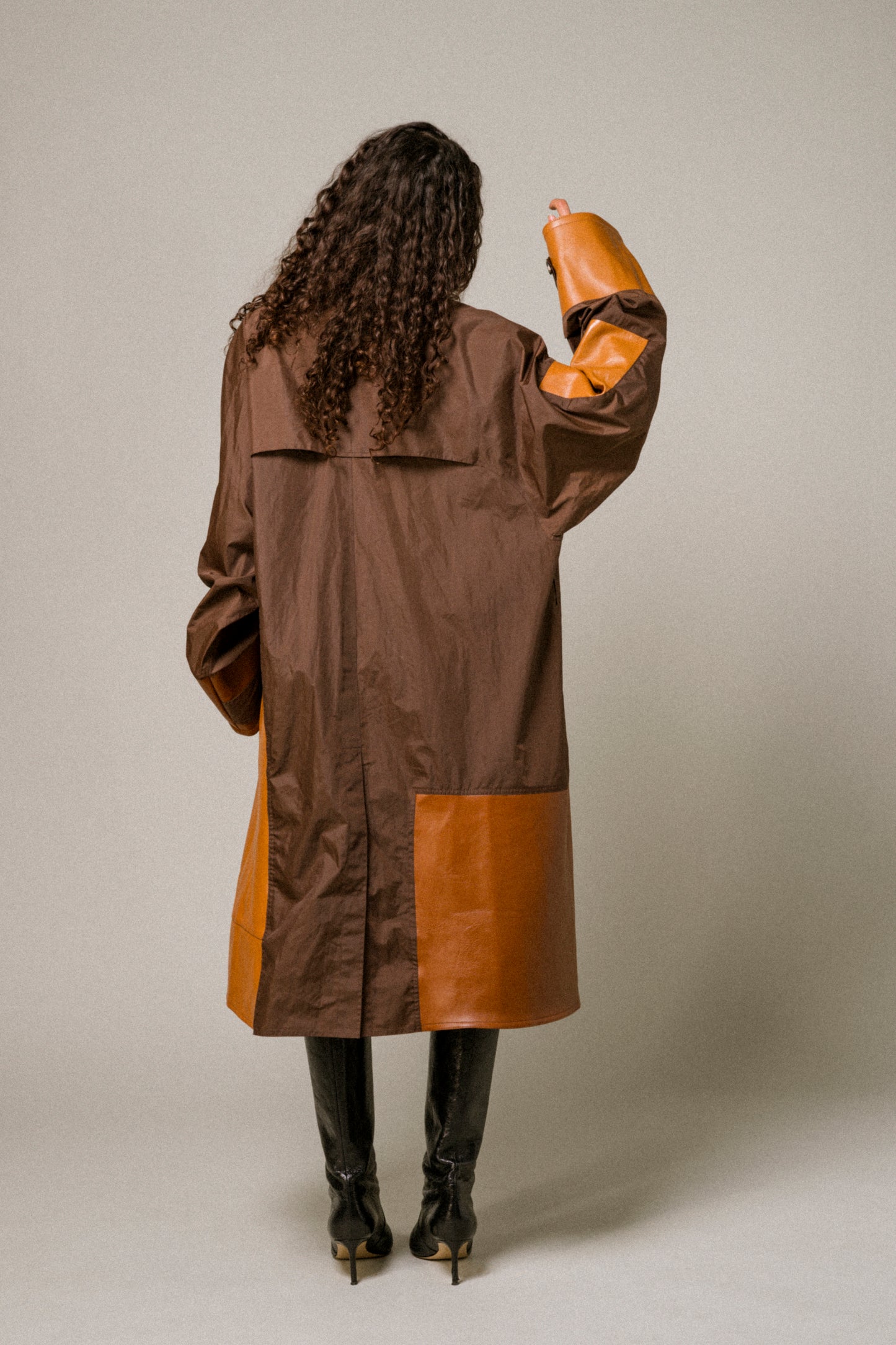 Allegoria Leather Raincoat